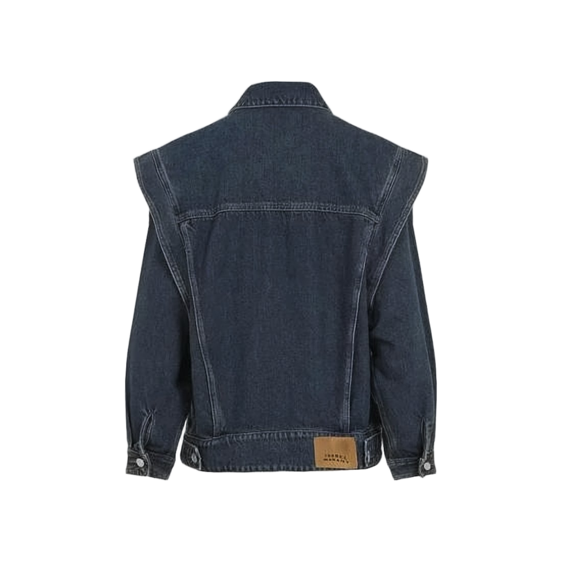 Structured Denim Jacket with Pronounced Shoulder Detailing
