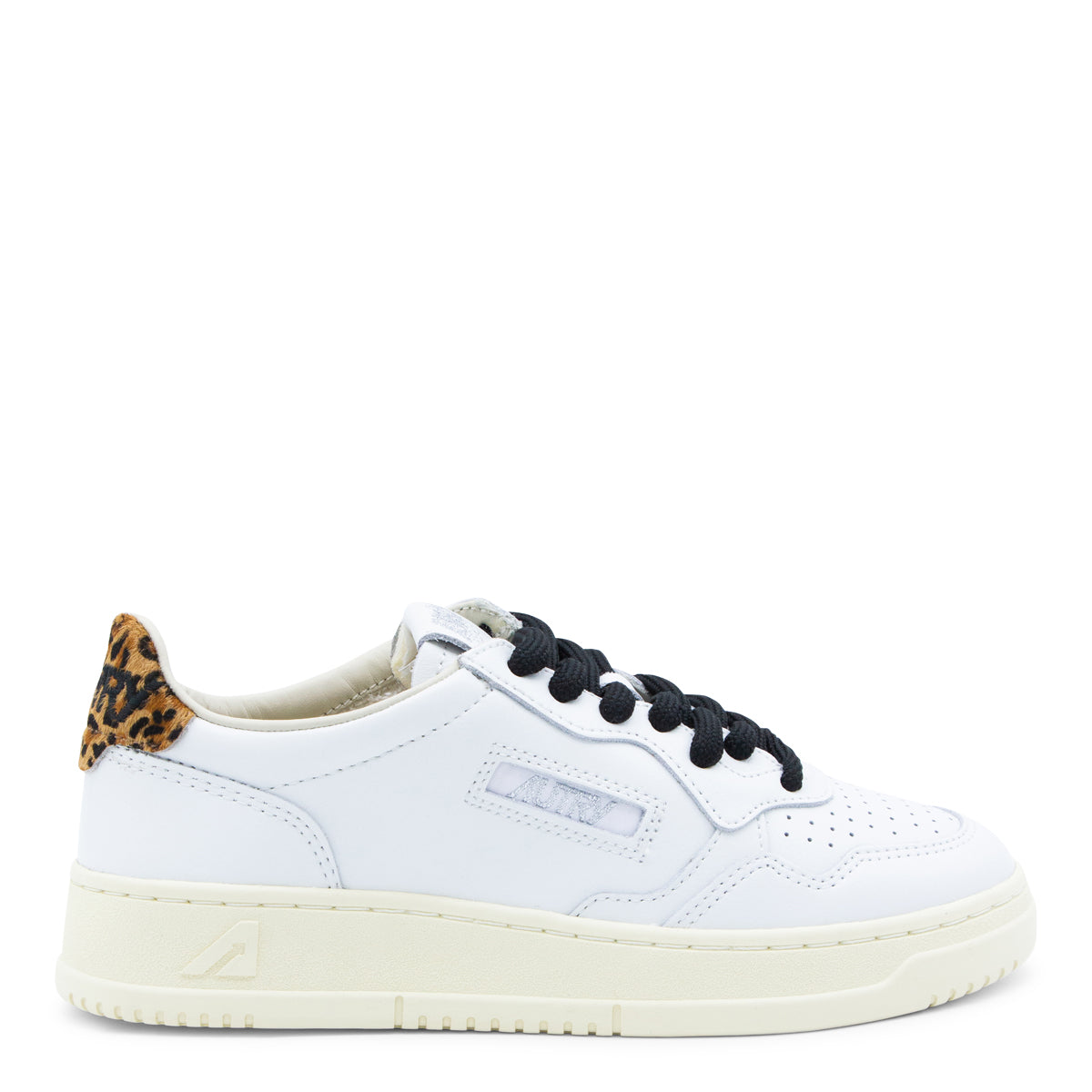 Leopard Detail Low-Top Sneakers