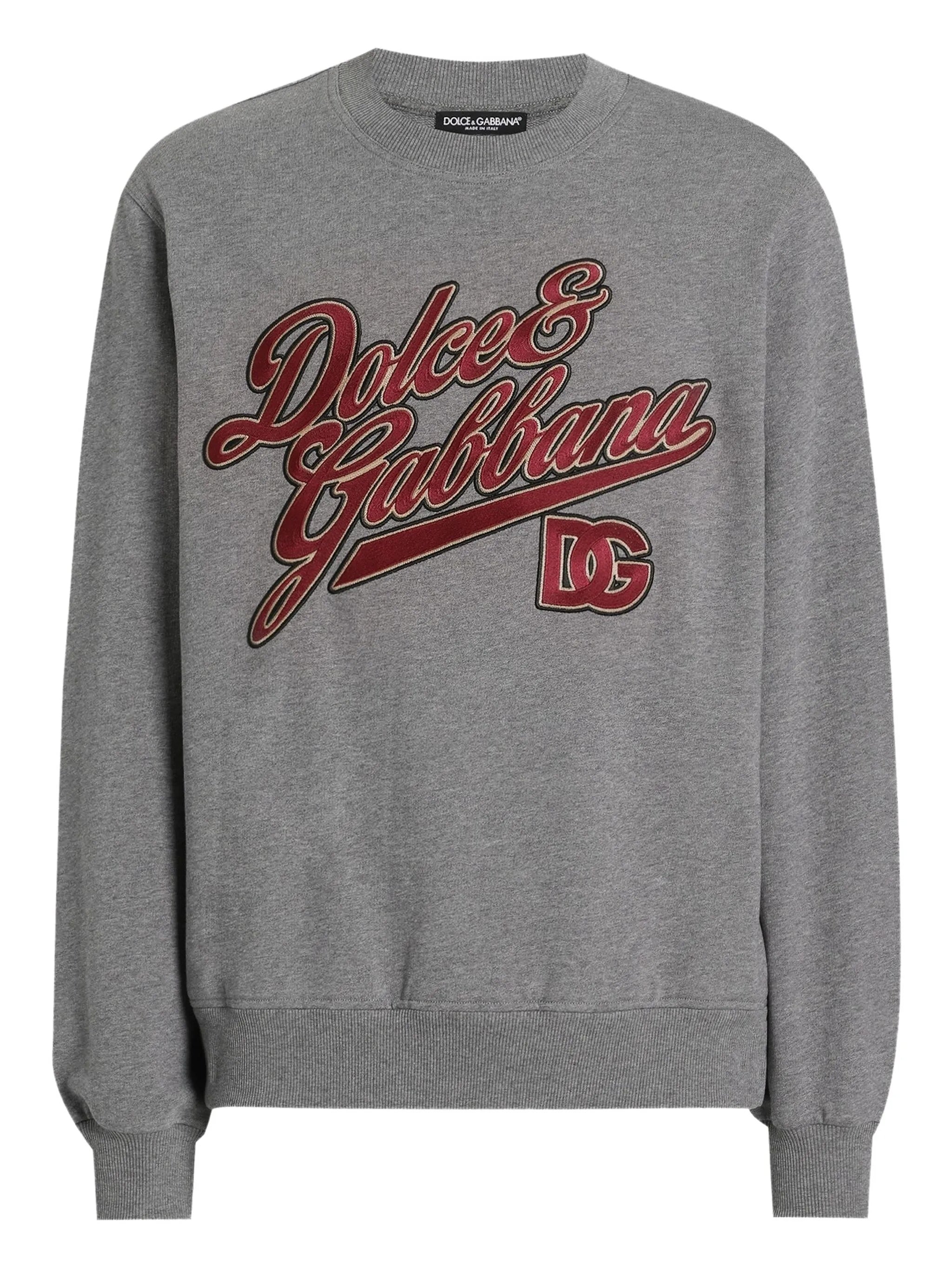 Grey Crewneck Vintage Script Logo Sweatshirt