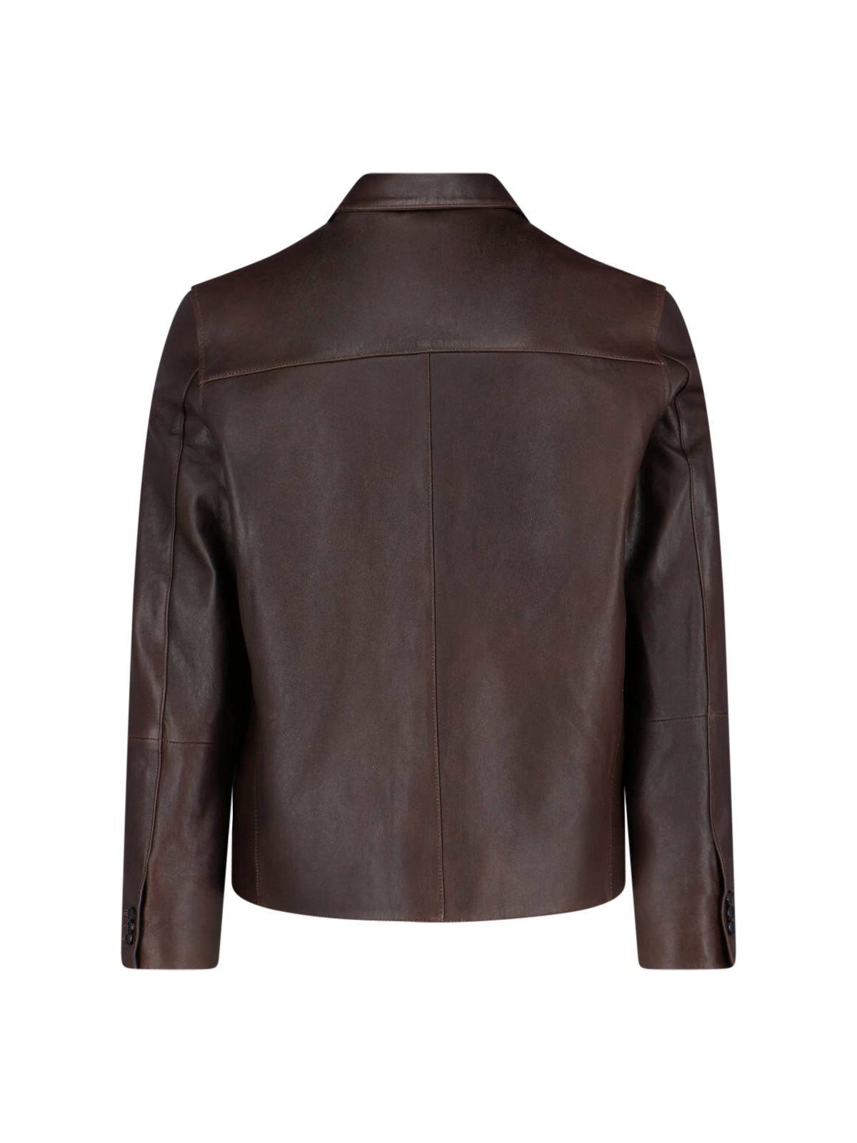 Structured Brown Jacket With Refined Finish