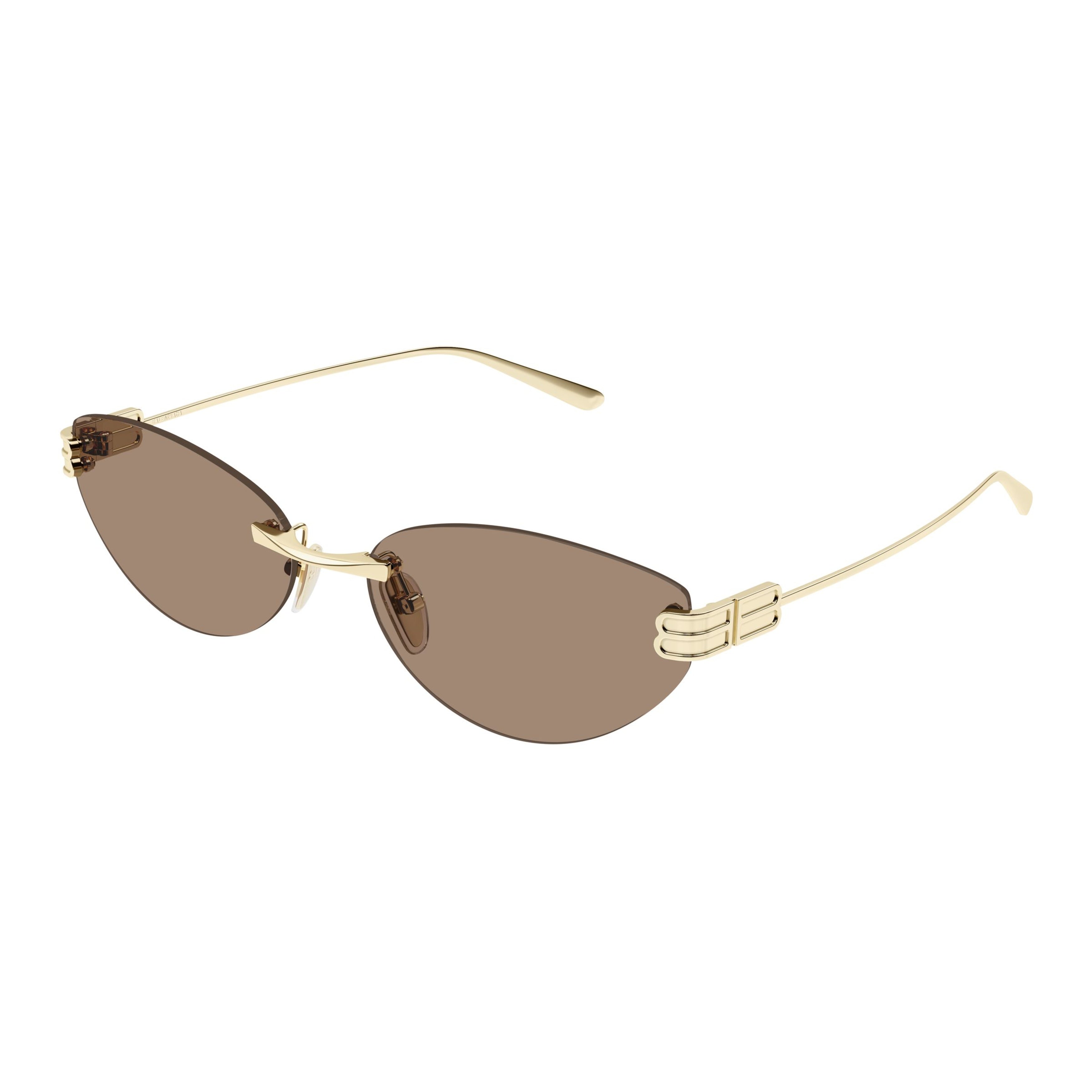 Rimless Cat-Eye Sunglasses With Delicate Gold Accents