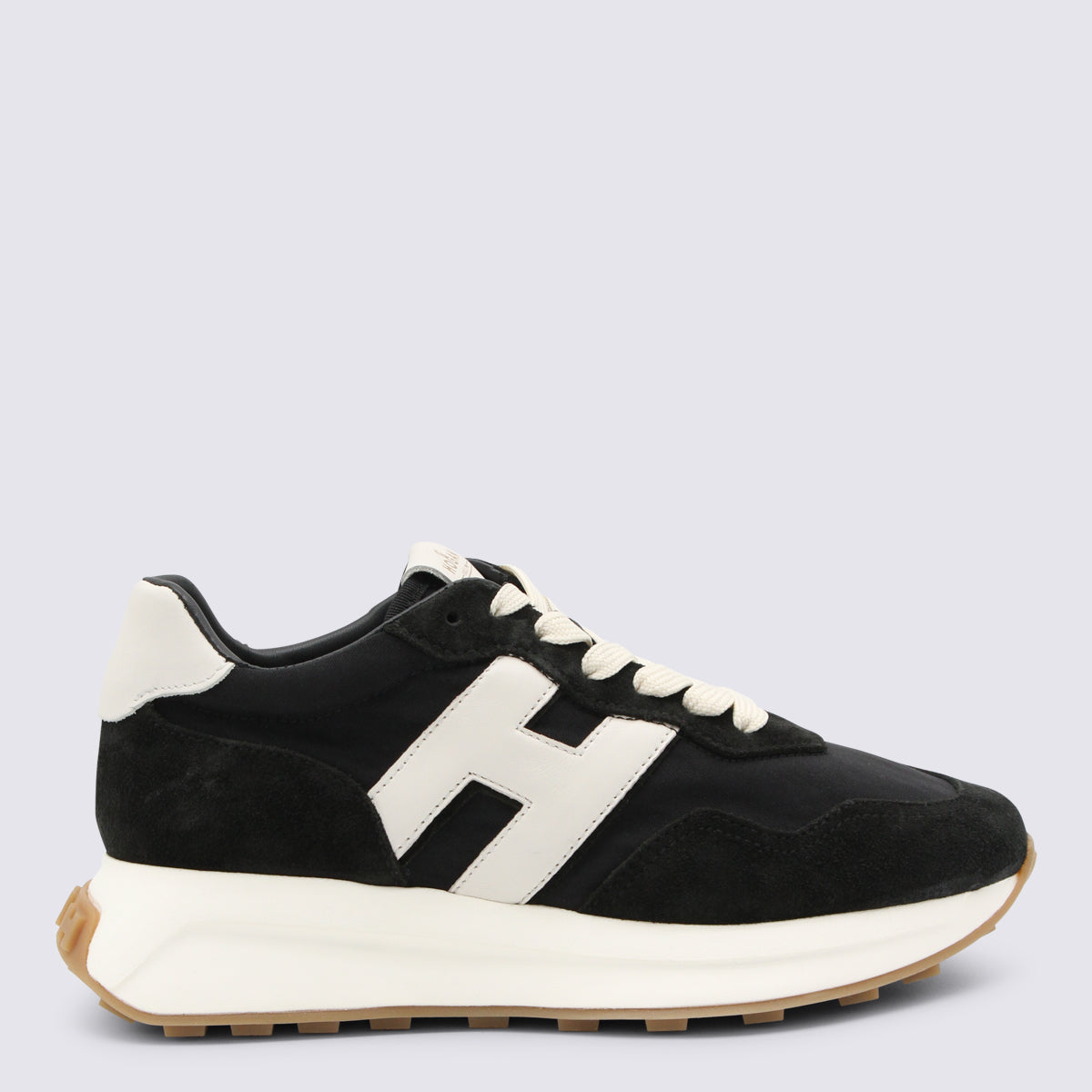 Black And White Leather Sneakers