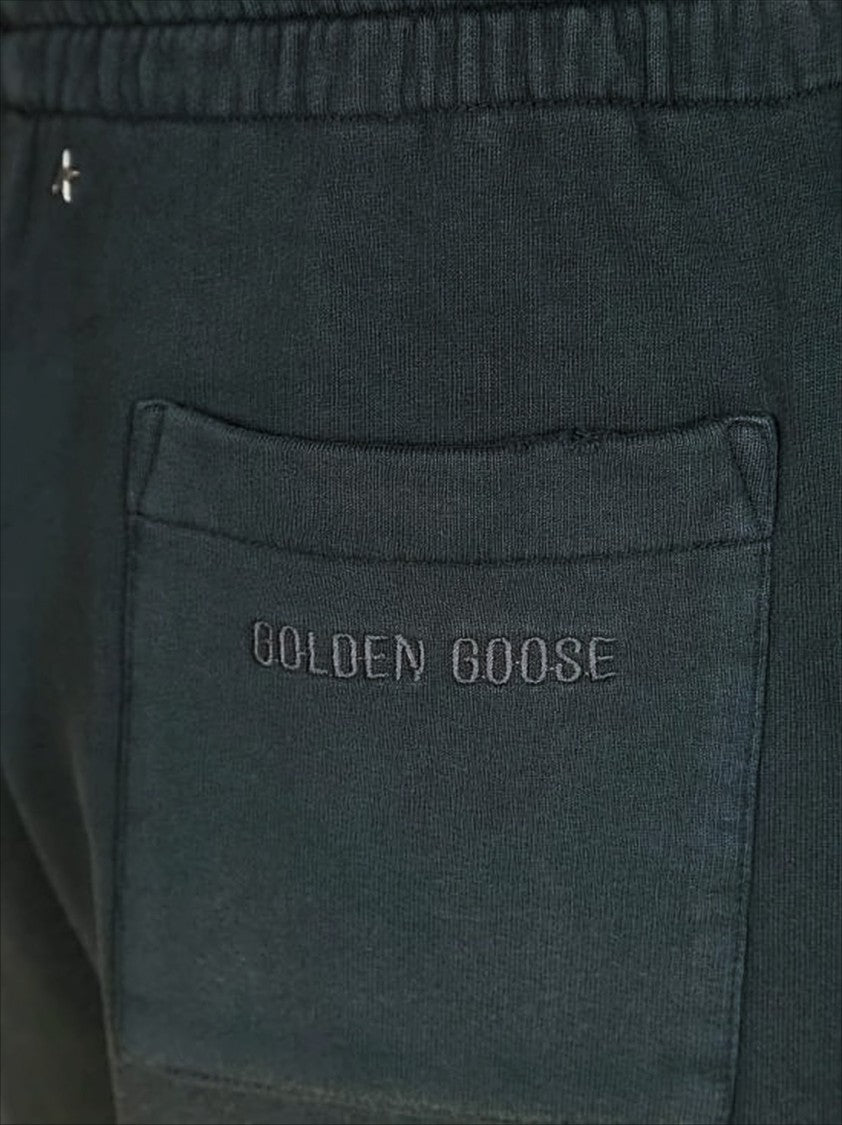 Vintage-Style Black Jogger Pants with Elastic Waistband