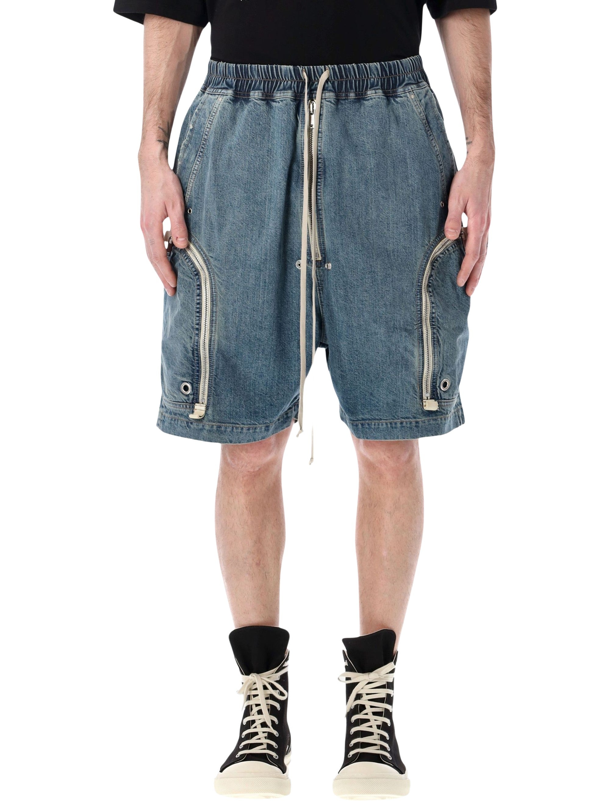 Indigo Denim Bauhaus Pods Cargo Shorts