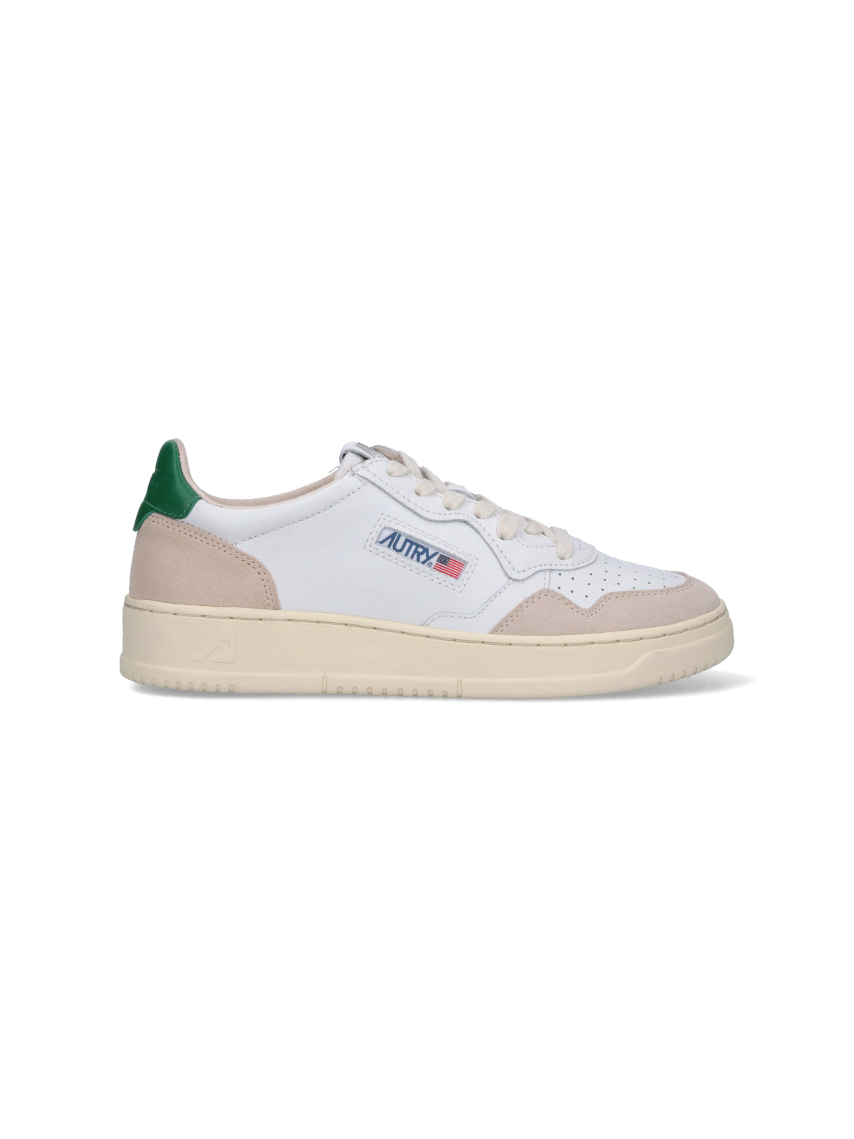 "Medalist" Low Sneakers, In White Leather