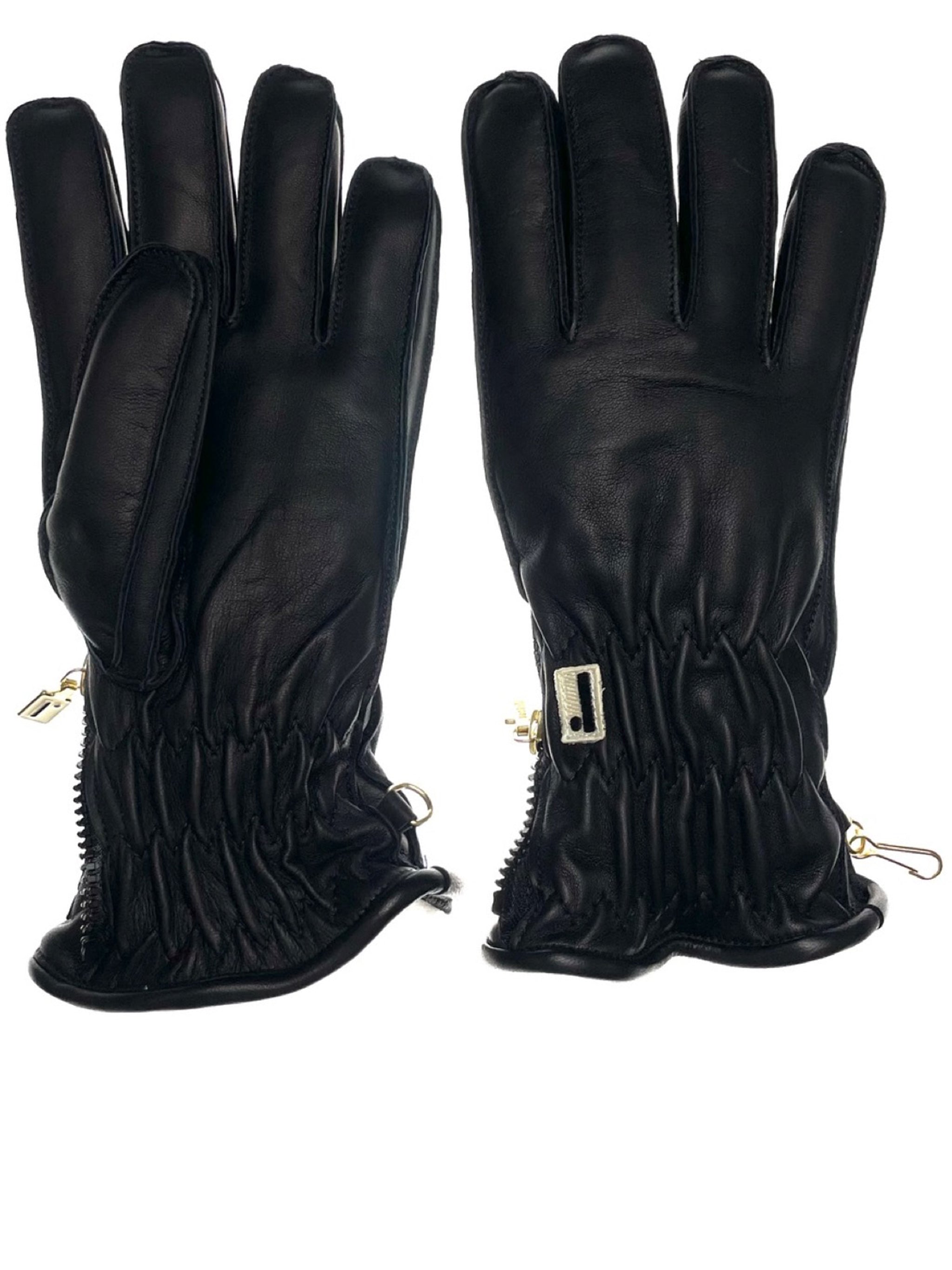 Black Nappa Agnello Leather Gloves