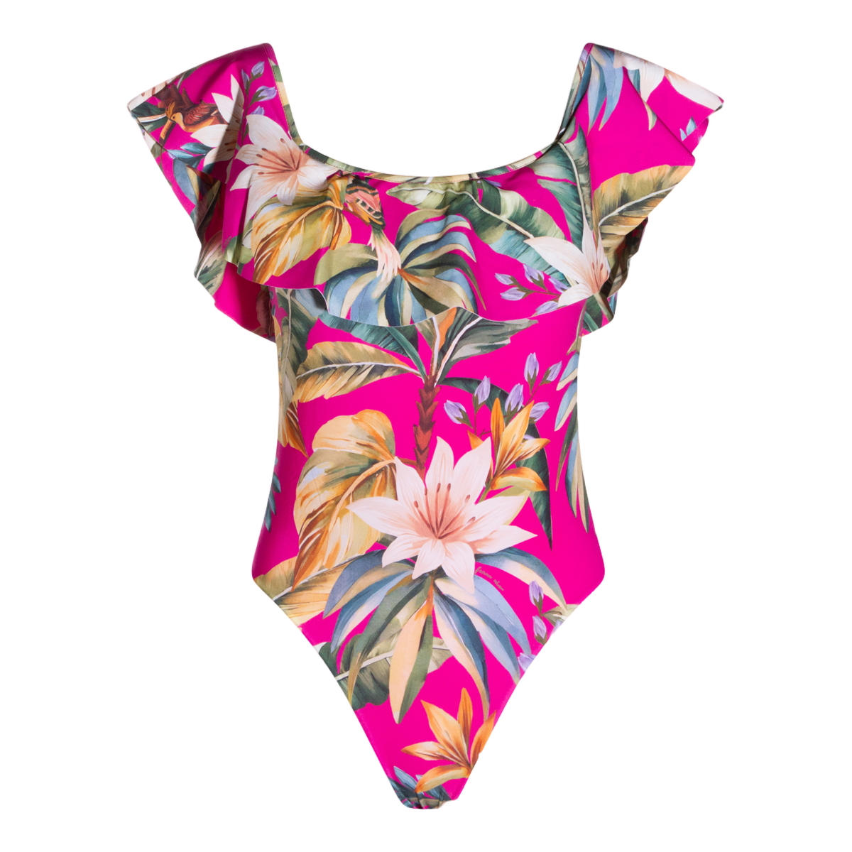 Vibrant Sea-Inspired Swimsuit With Playful Motifs