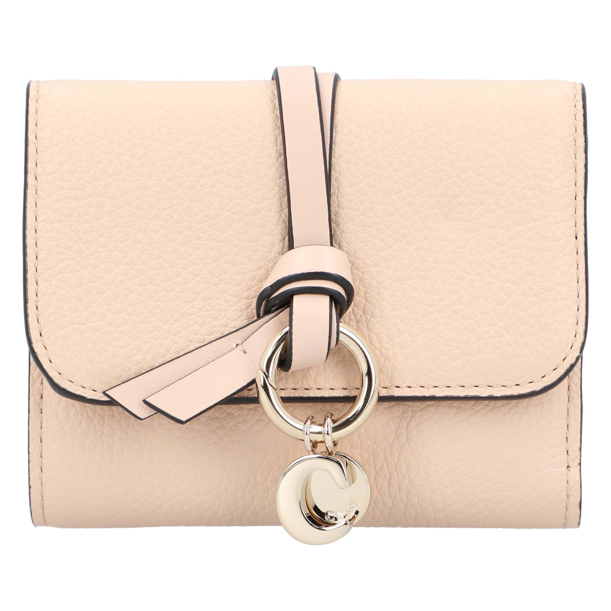 Tri-Fold Wallet Alphabet Beige