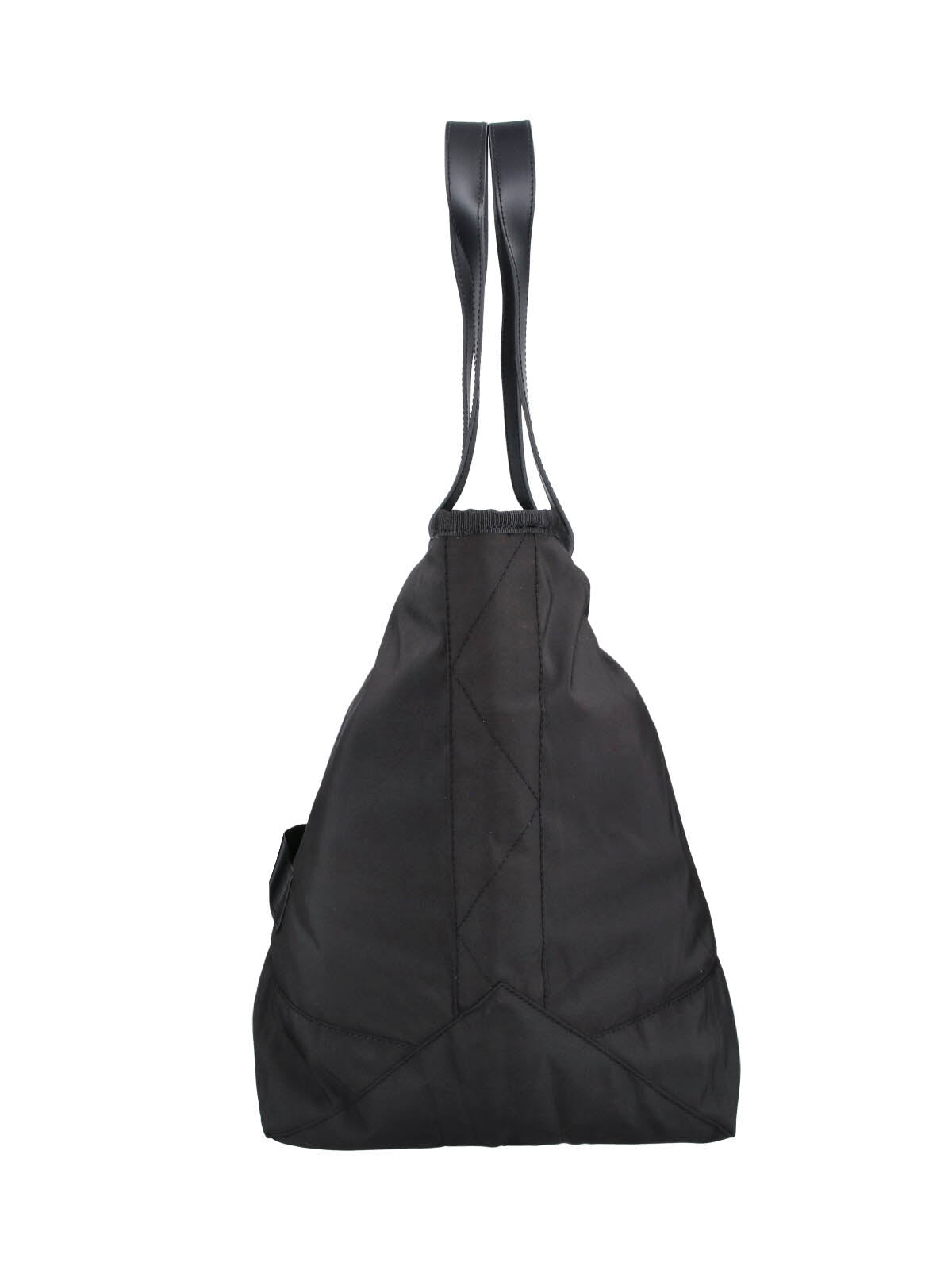 Black Structured Minimalist Shoulder Bag