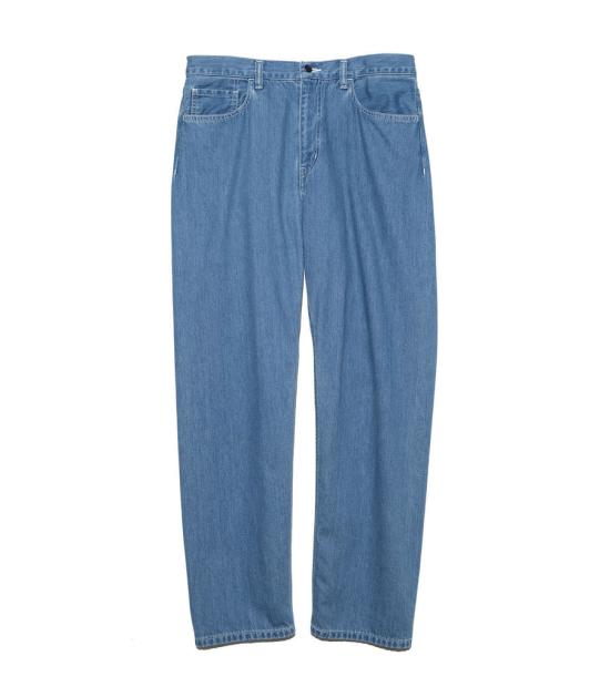 Mid-Rise Straight-Leg Denim Pants With Classic Five-Pocket Design
