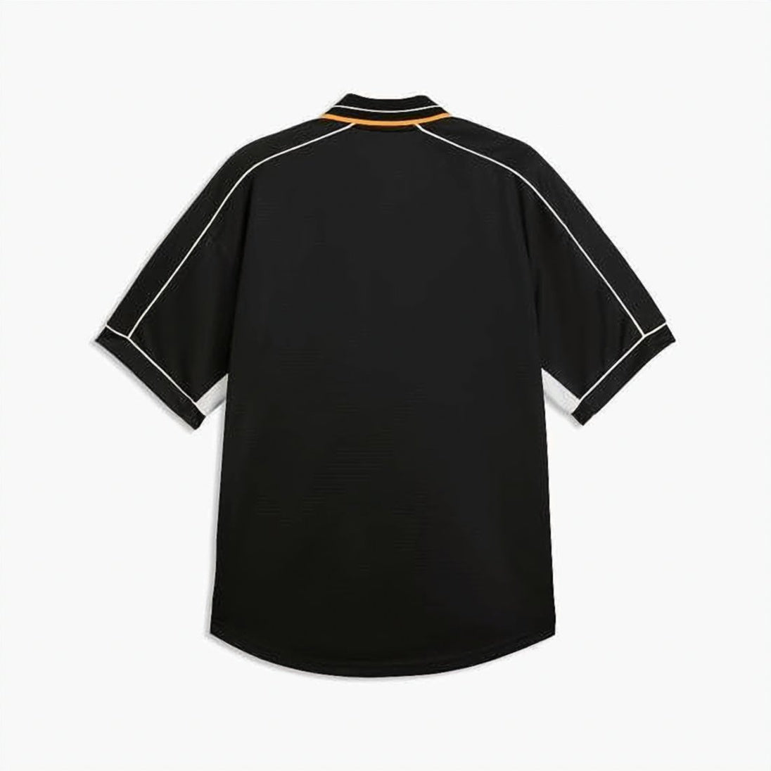 Short-Sleeve Polo Shirt With Striped Collar And Emblem