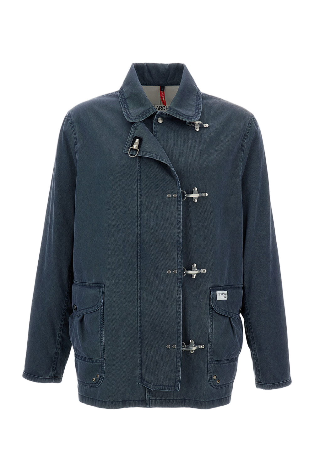 Iconic 4 Ganci Resinated Cotton Twill Jacket