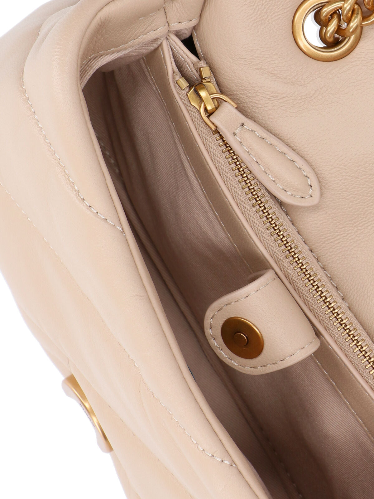 Structured Beige Handbag With Versatile Carrying Options