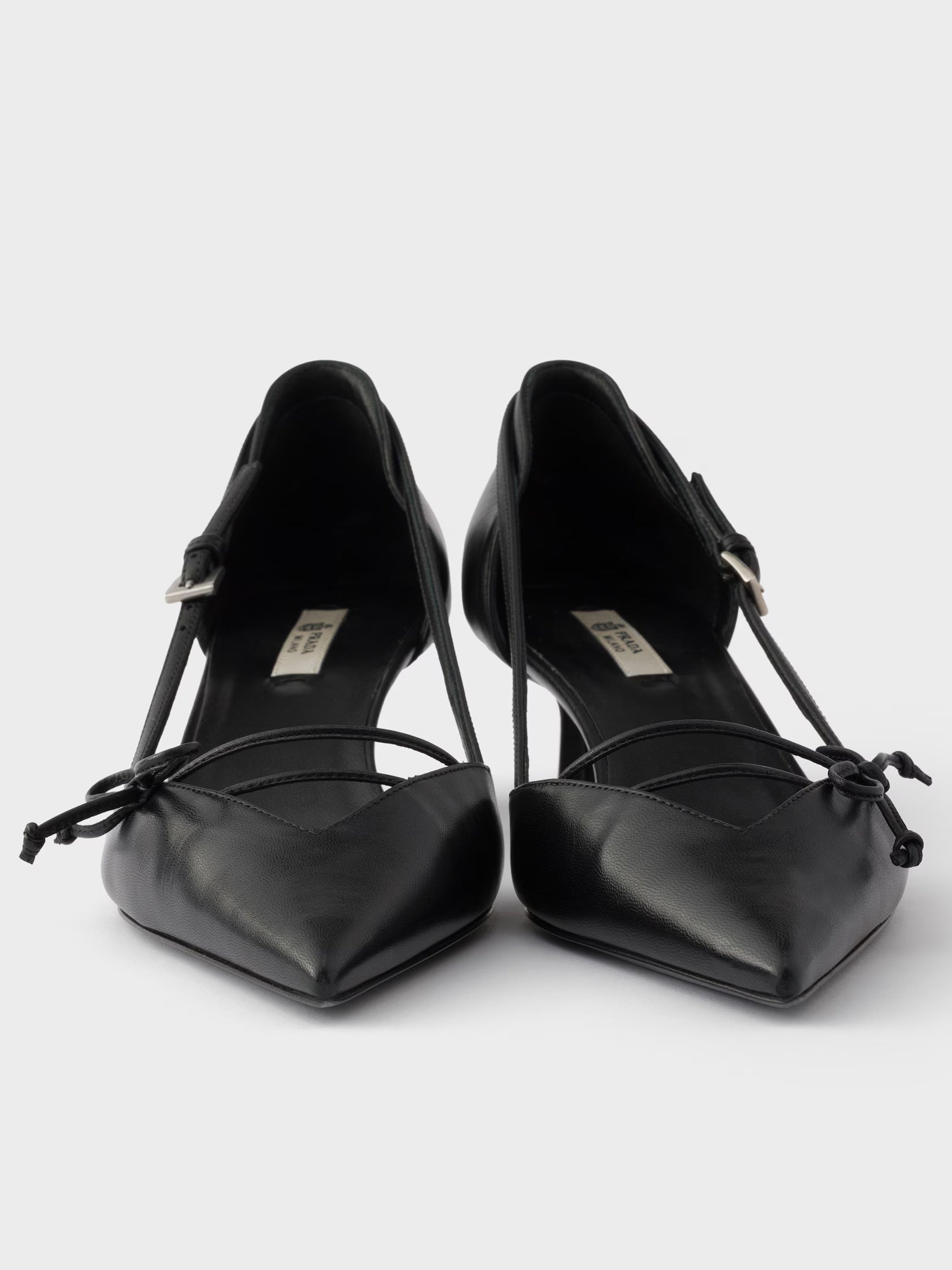 Pointed-Toe Slingback Bow Detail Pumps