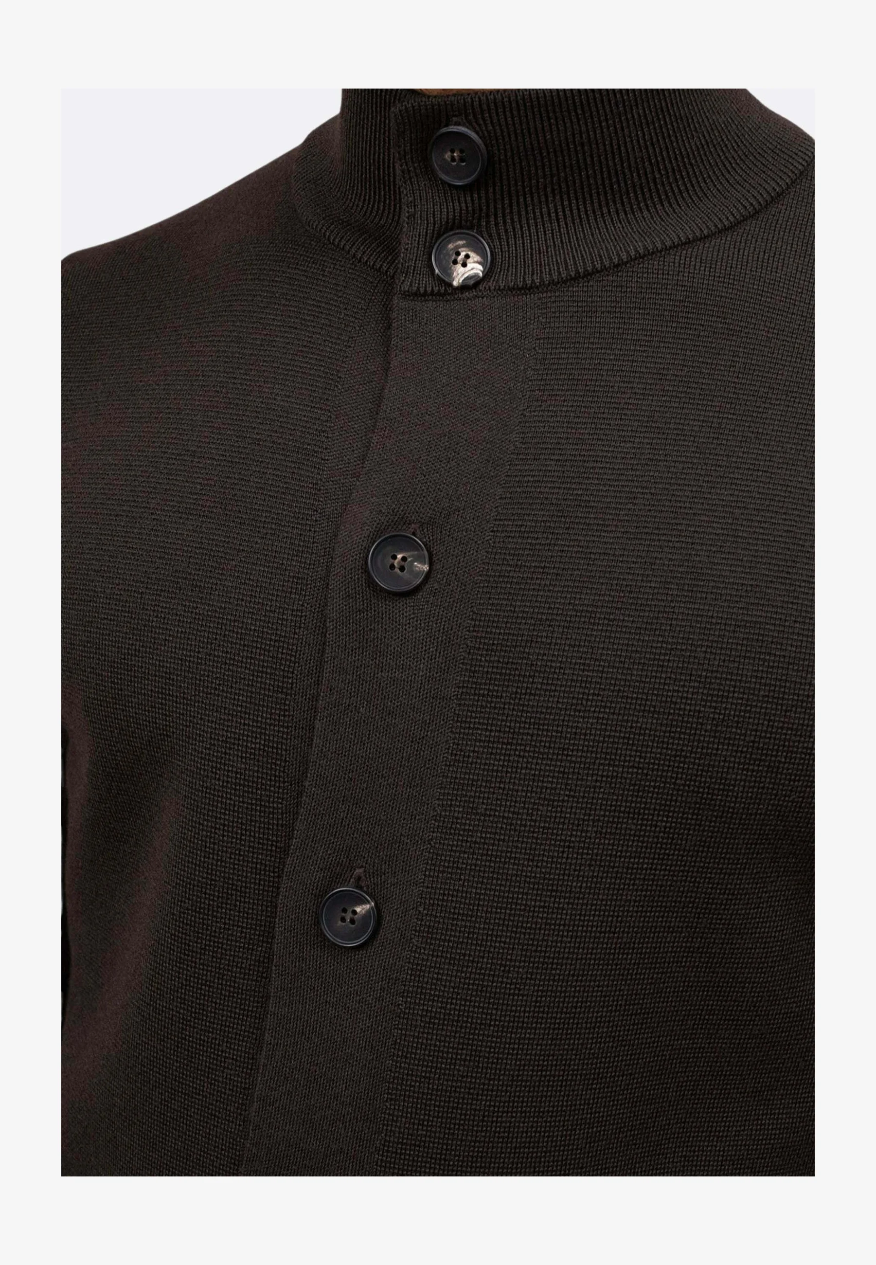 Refined Cardigan With High Collar