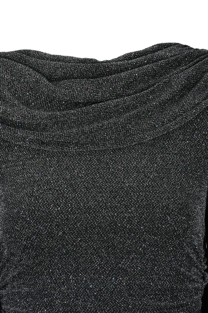 Mini Lurex Jersey Dress - Silver