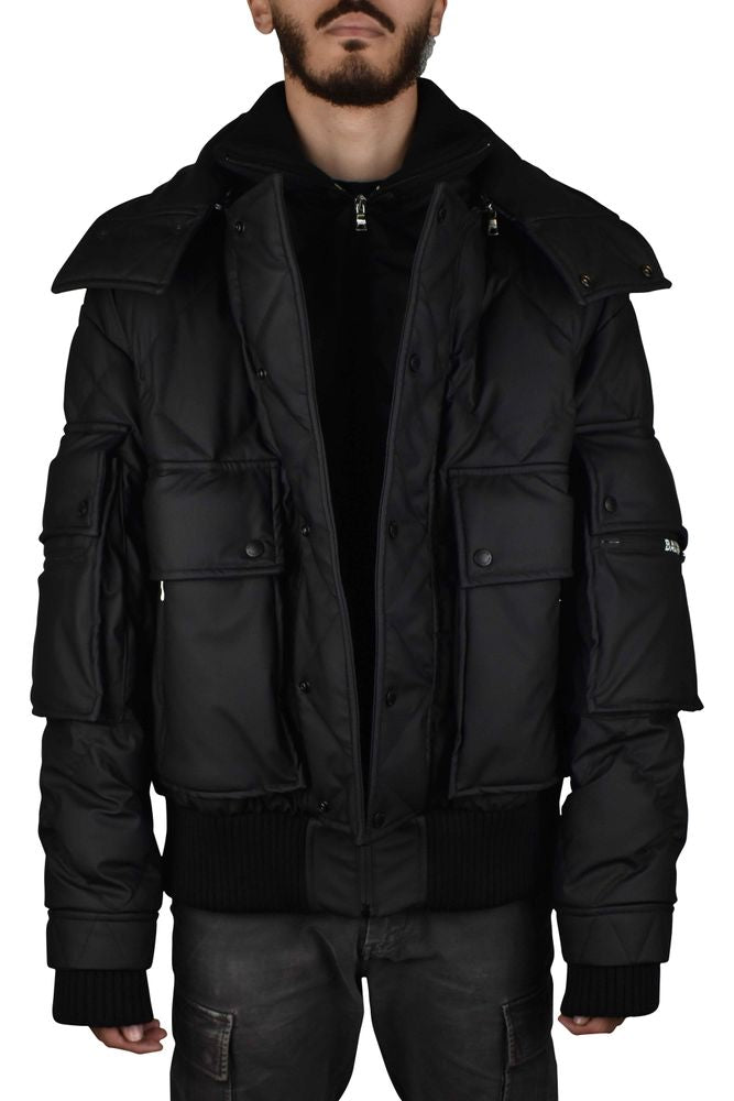 Quilted Down Jacket With Oversized Cut