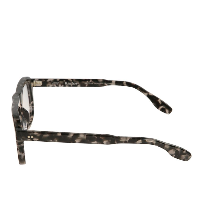 Bravo Rectangular Marbled Frame Eyeglasses with Silver-Tone Details