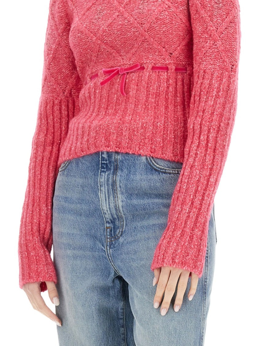 Textured Diamond Knit Sweater