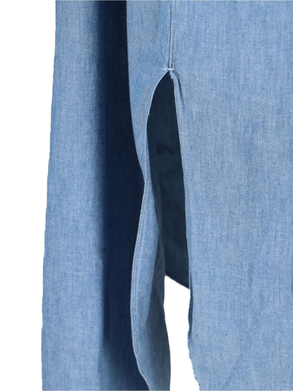 Maxi Shirt Dress – Light Blue
