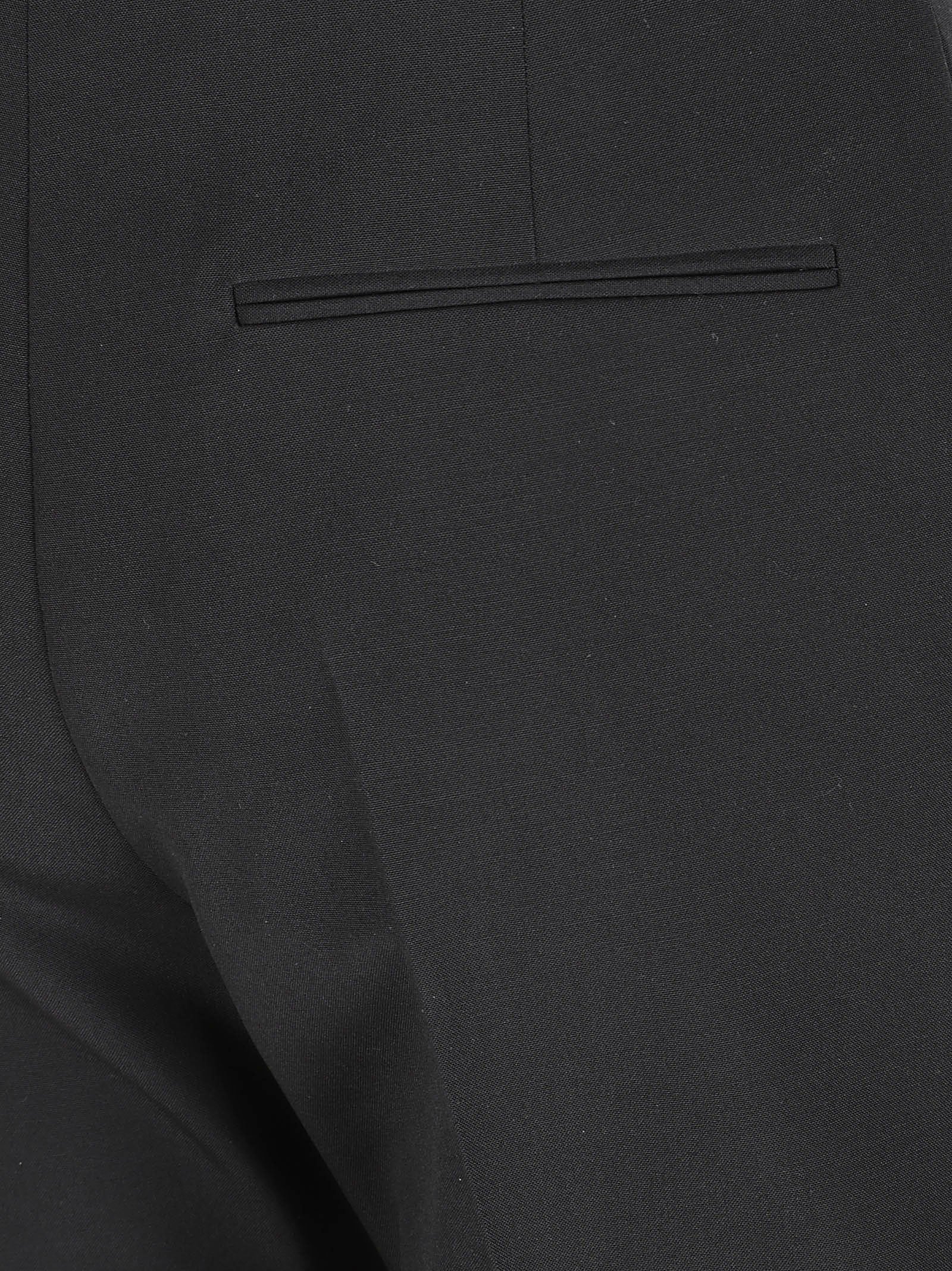 Tailored Slim Fit Wool Trousers with Pressed Creases