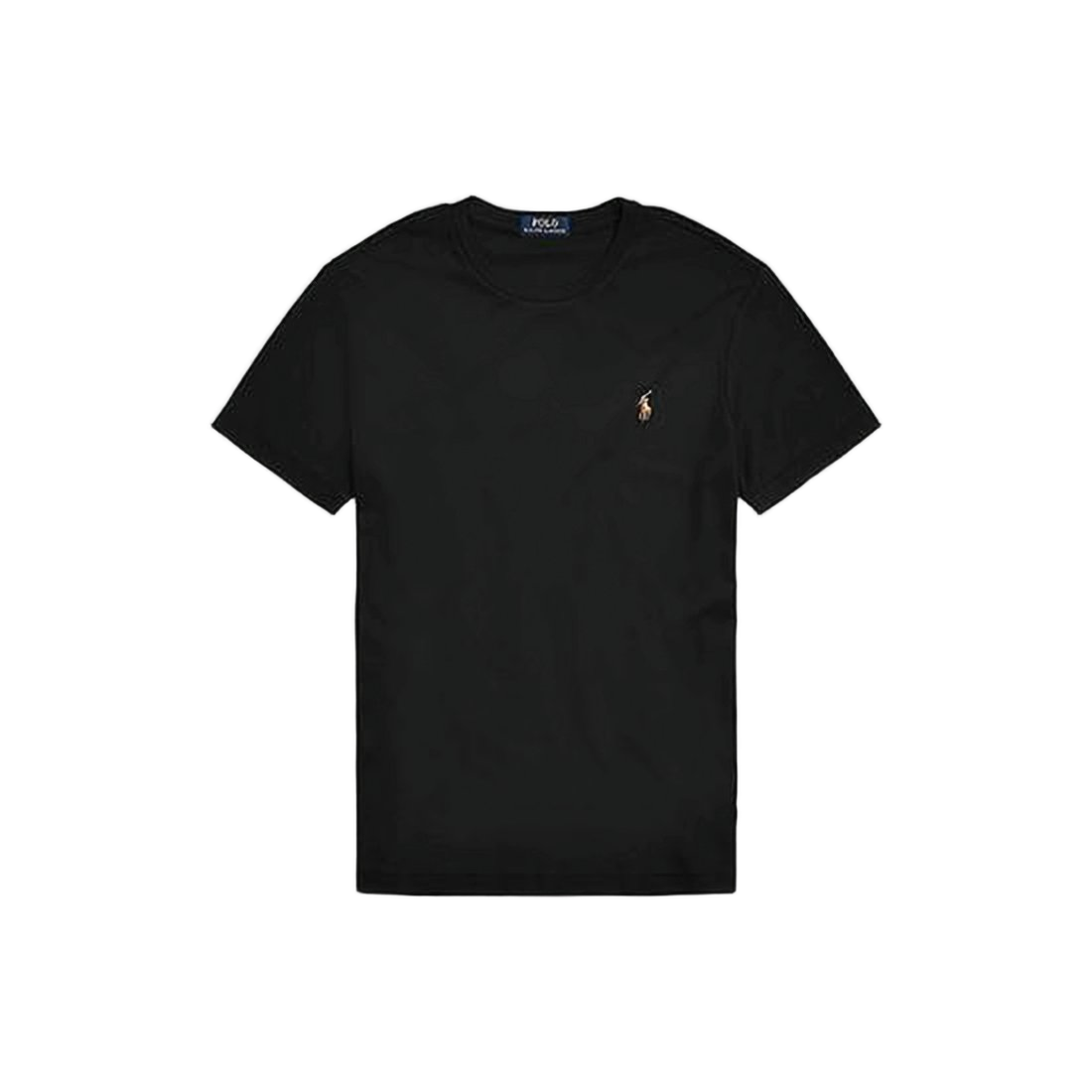 Short-Sleeve Black Cotton Polo Ralph Lauren T-Shirt