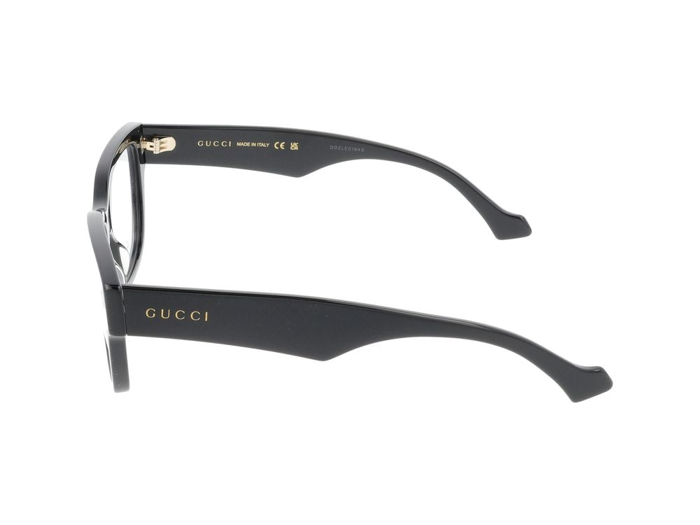 Eyeglasses Gucci GG1428O 004 black black transparent 55/16/145