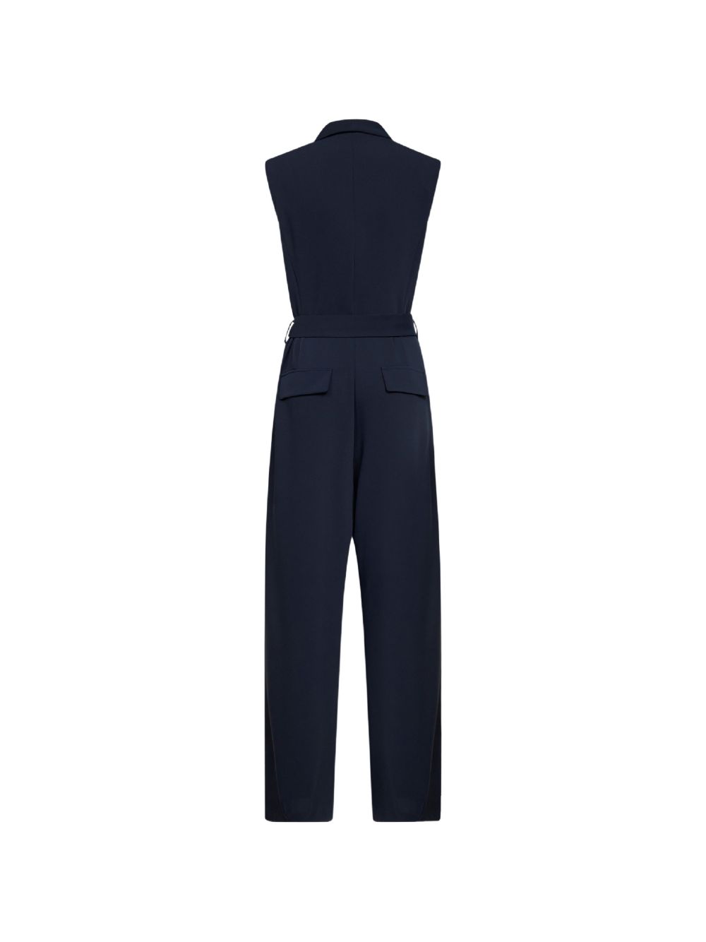 Sleeveless Jumpsuit with Deep V-Neck