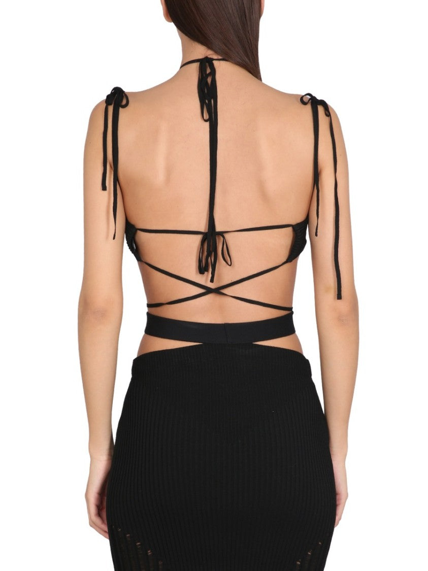 Black Ribbed Mini Top