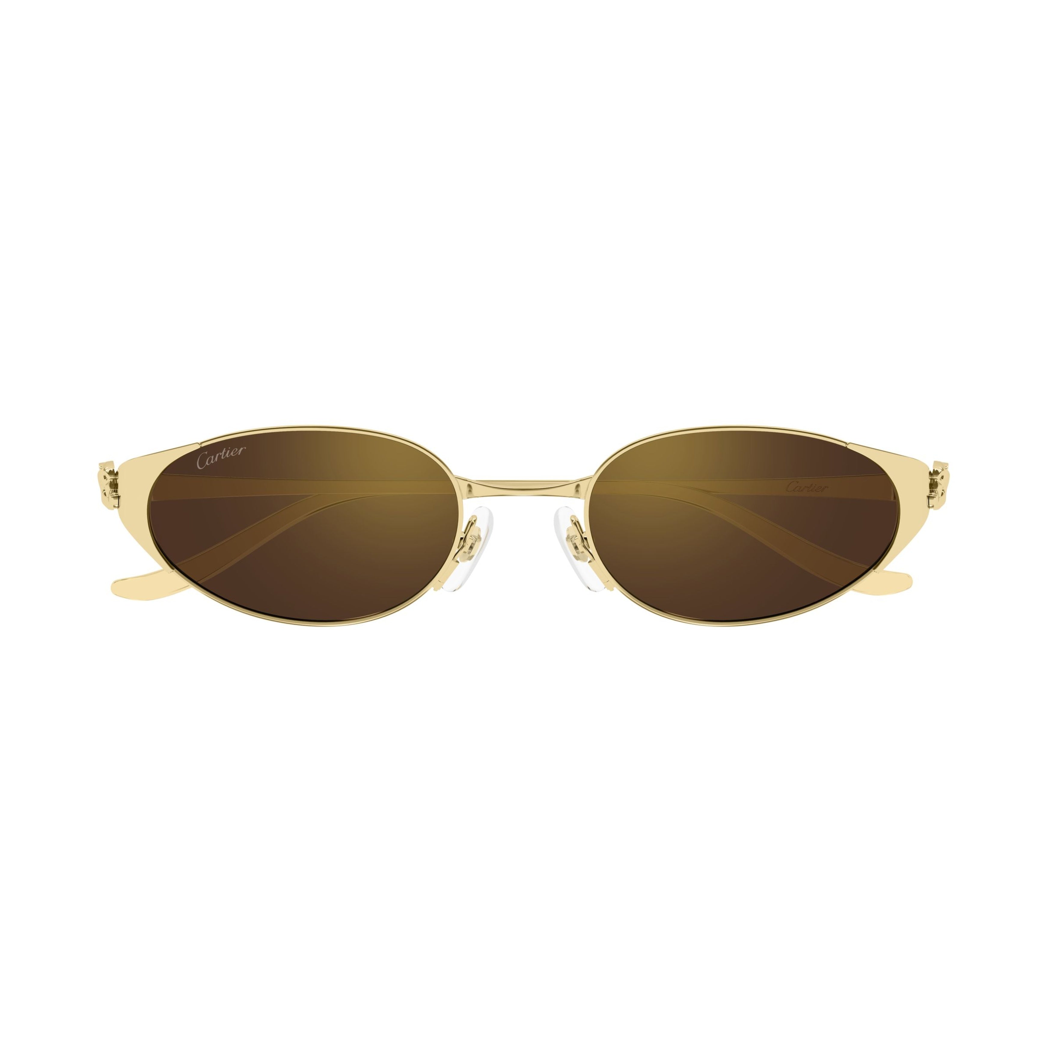 Ct0630s Oval Frame Gold-tone Metal Sunglasses