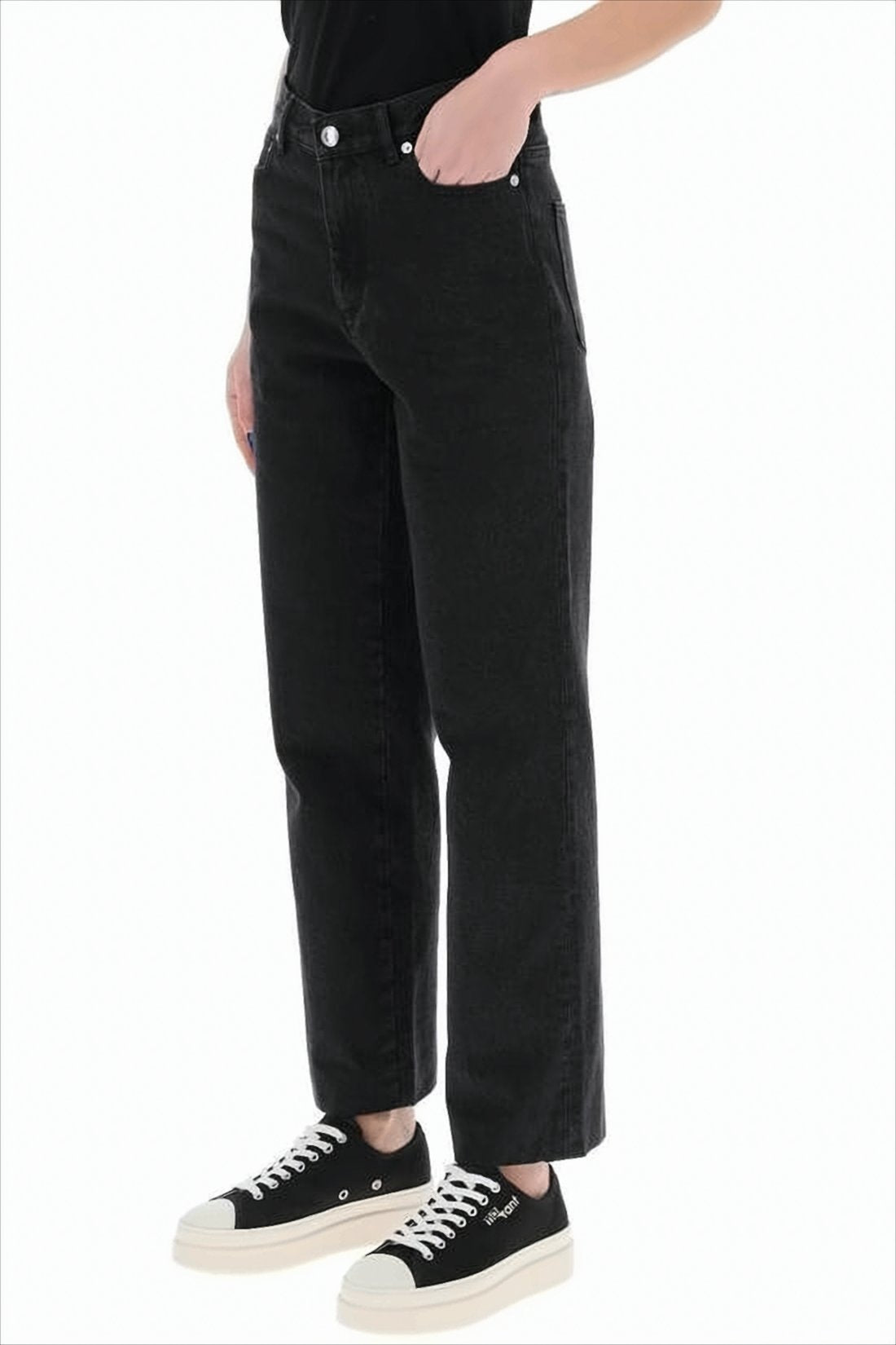 Straight-Leg Denim Pants