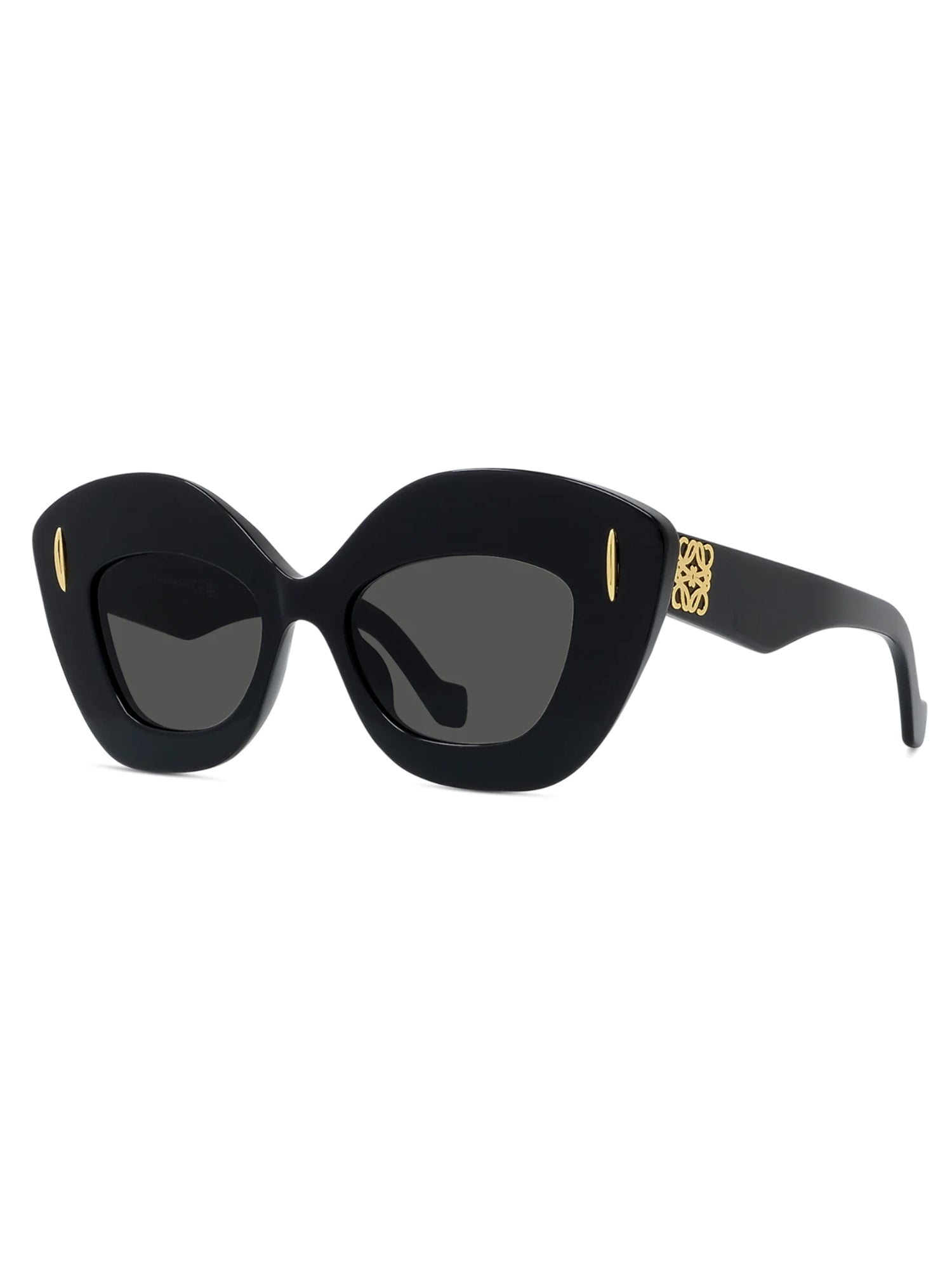 Cat-Eye Sunglasses With Gold Accents