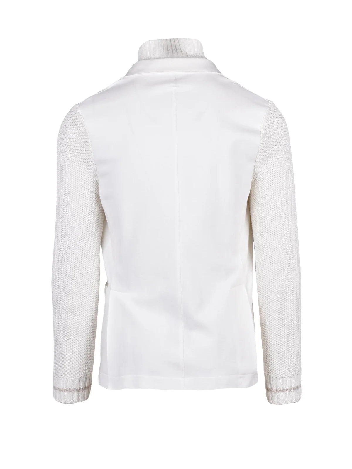 White Cotton Polyamide Elastane Blazer