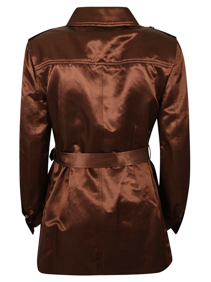 Tailored Brown Cotton Coat