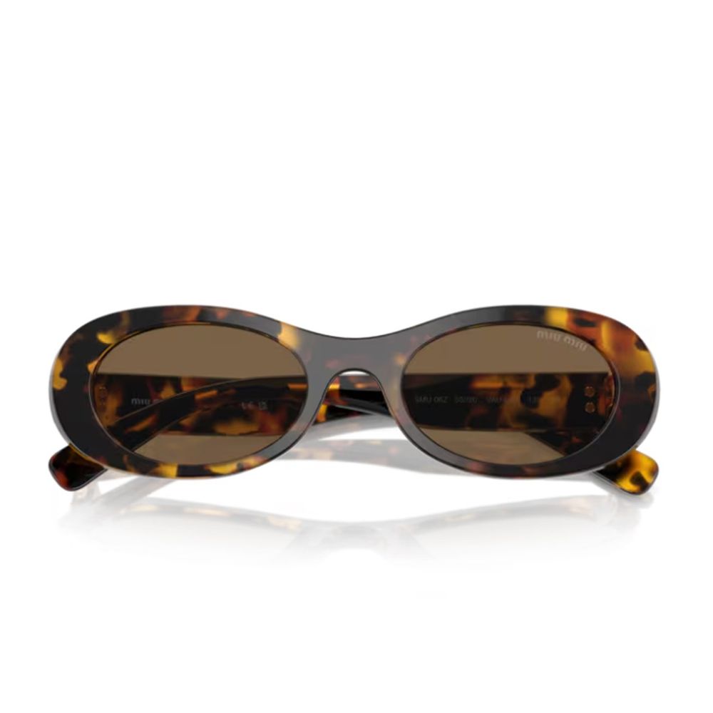 Oversized Oval Sunglasses in Dark Havana Acetate