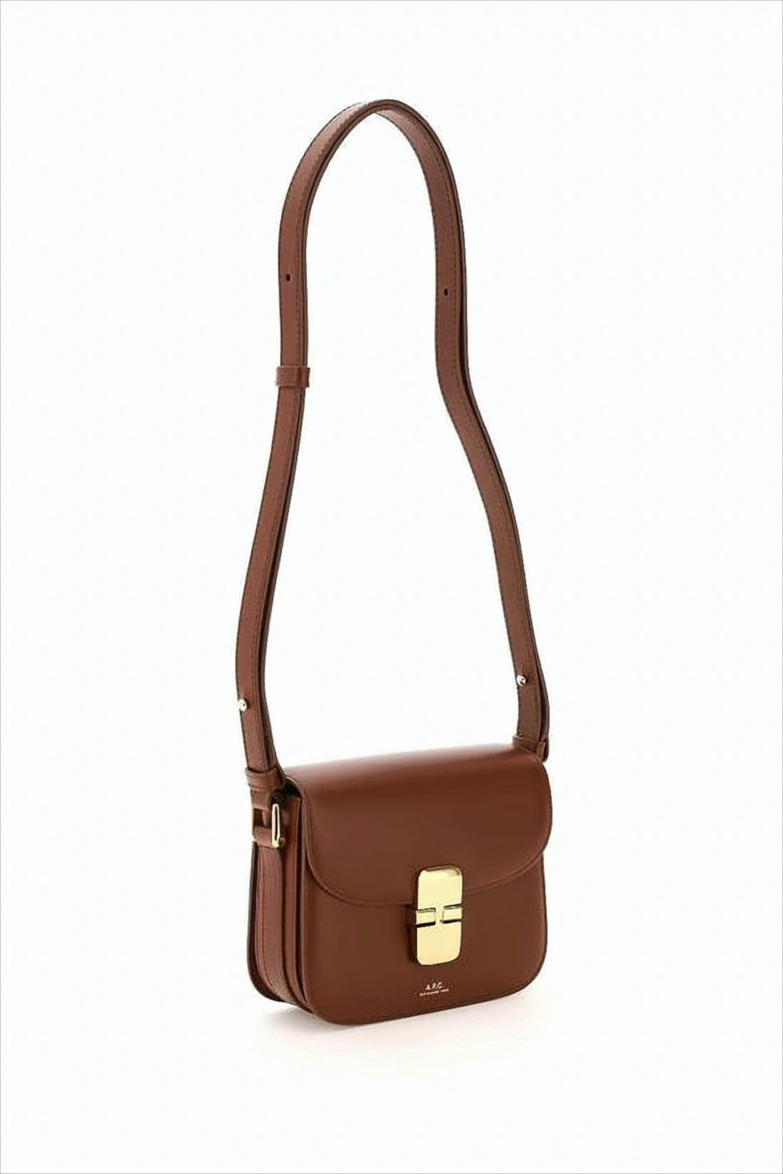 Rectangular Smooth Leather Crossbody Bag