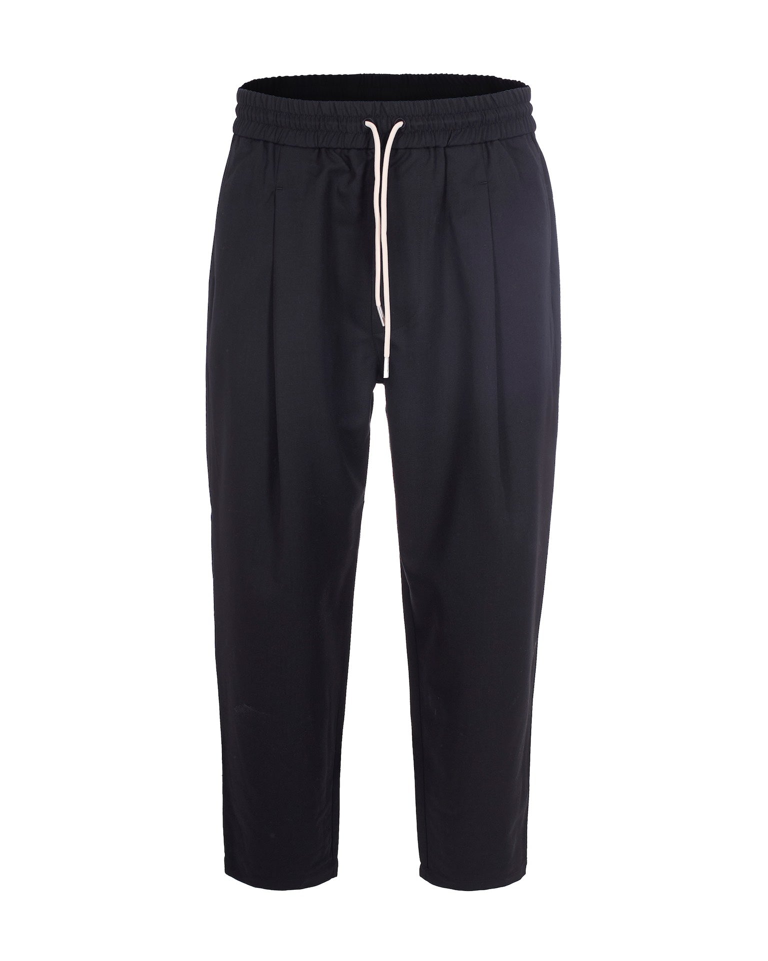 Cropped Trousers With Drawstring