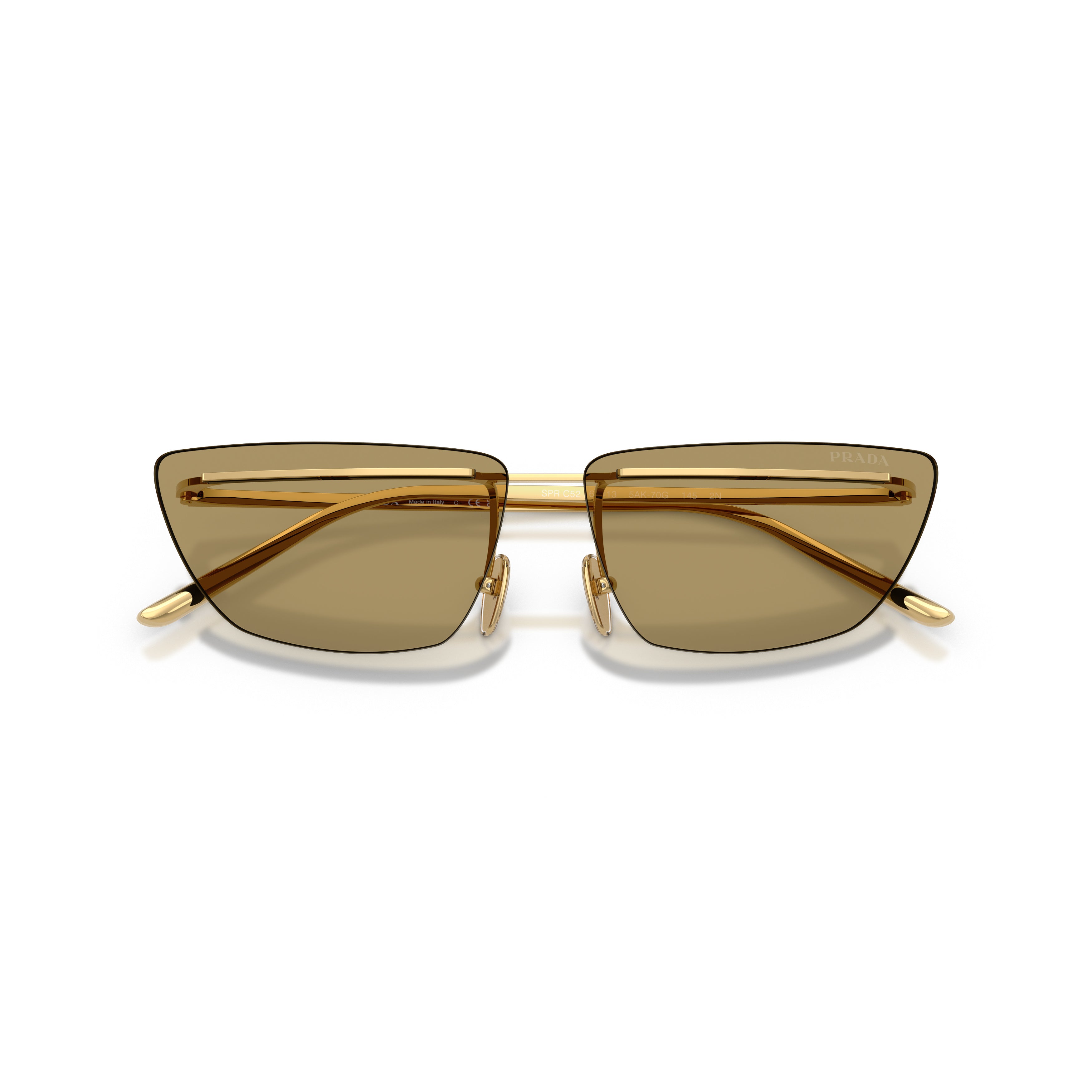 0pr C52s Angular Metal Frame Sunglasses