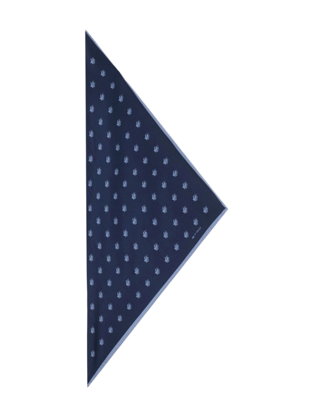 Triangular Silk Scarf With Paisley Prints