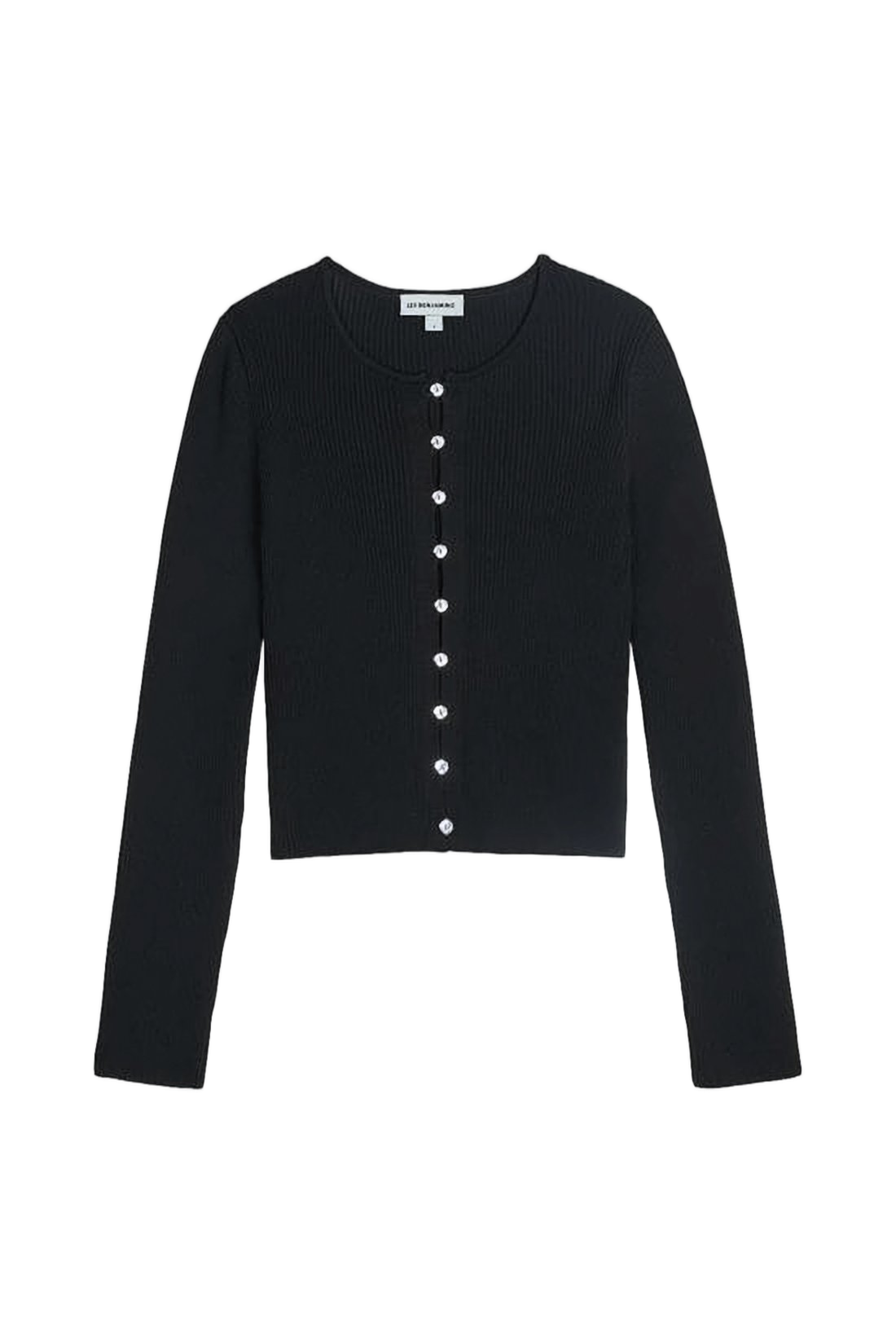 Fitted Long-Sleeve Top With Button Closure