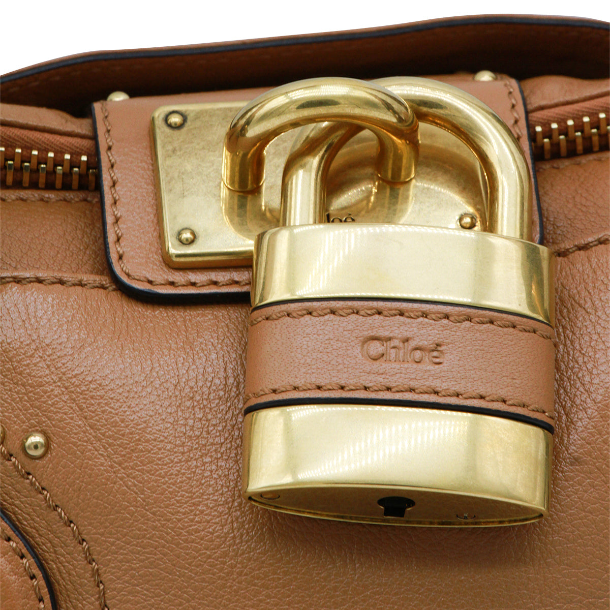 Structured Brown Leather Paddington Top Handle Bag