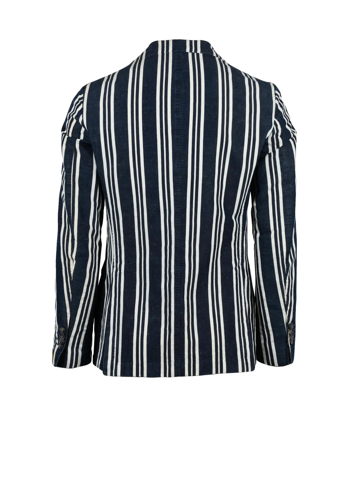 Blue Cotton Linen Silk Blazer Jacket
