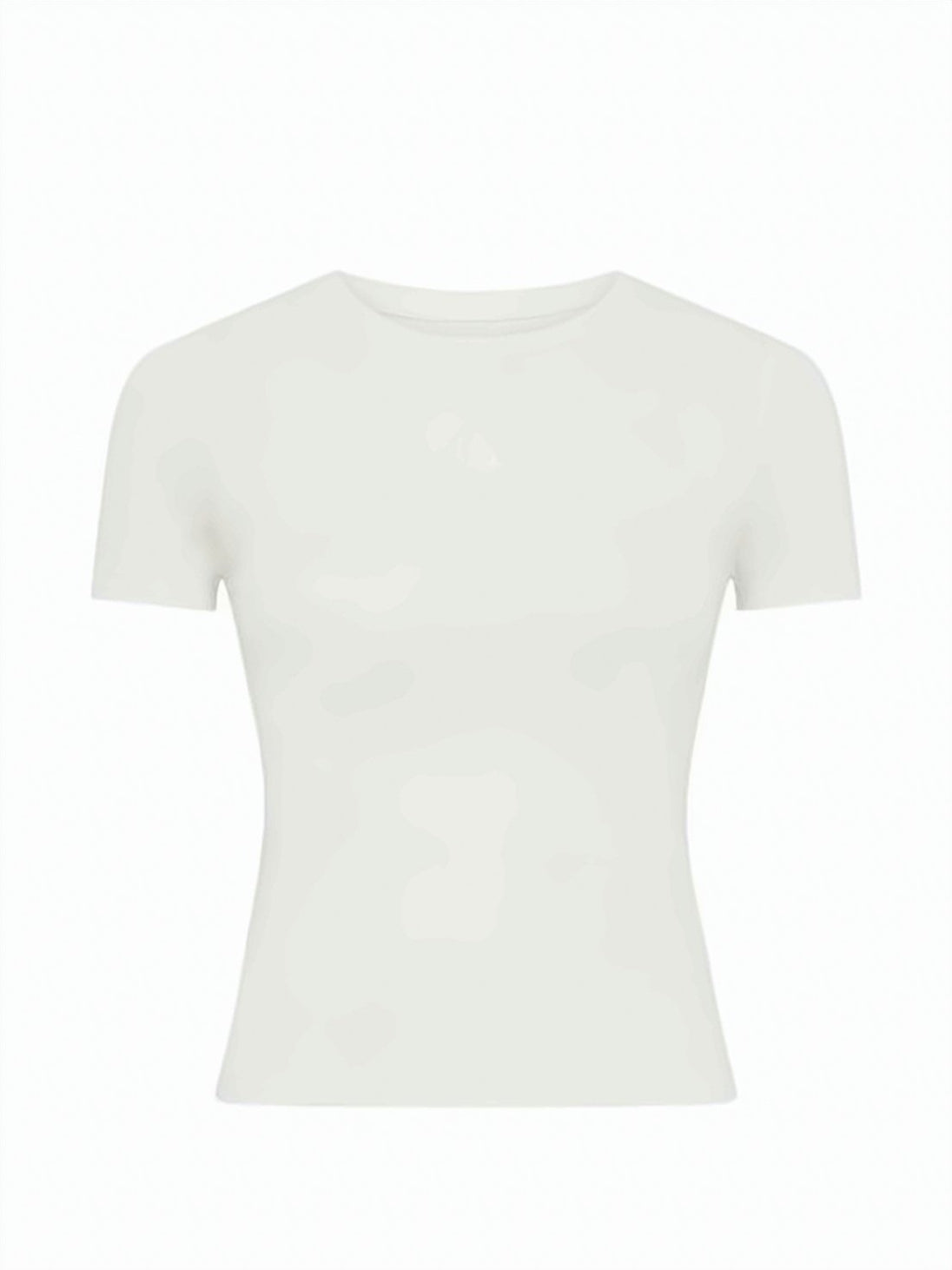 Short-Sleeve Top with Crescent Moon Pattern