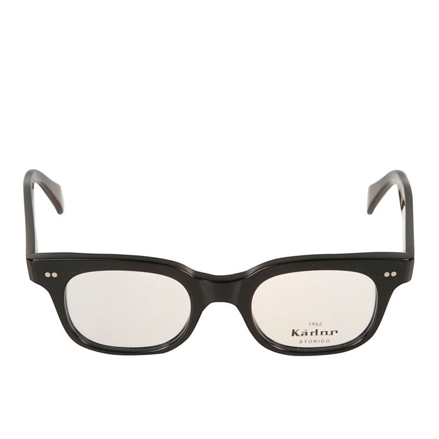 Kayo Classic Rectangular Frame Eyeglasses with Glossy Black Finish