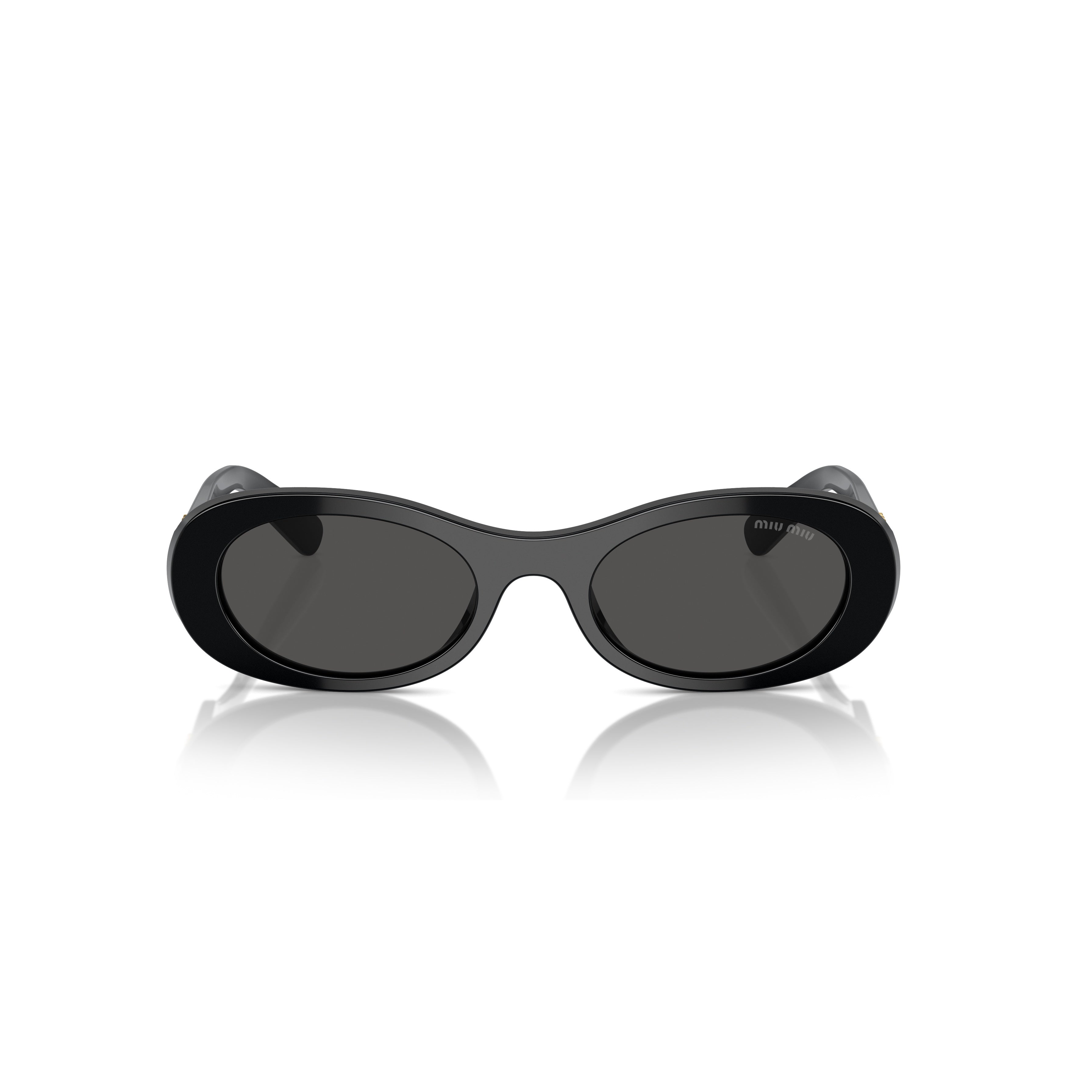0mu 06zs Oval-Frame Black Acetate Sunglasses