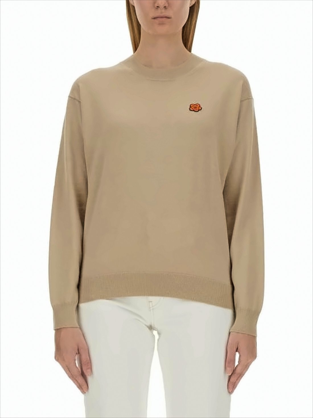 Relaxed-Fit Wool Sweater With Subtle Logo