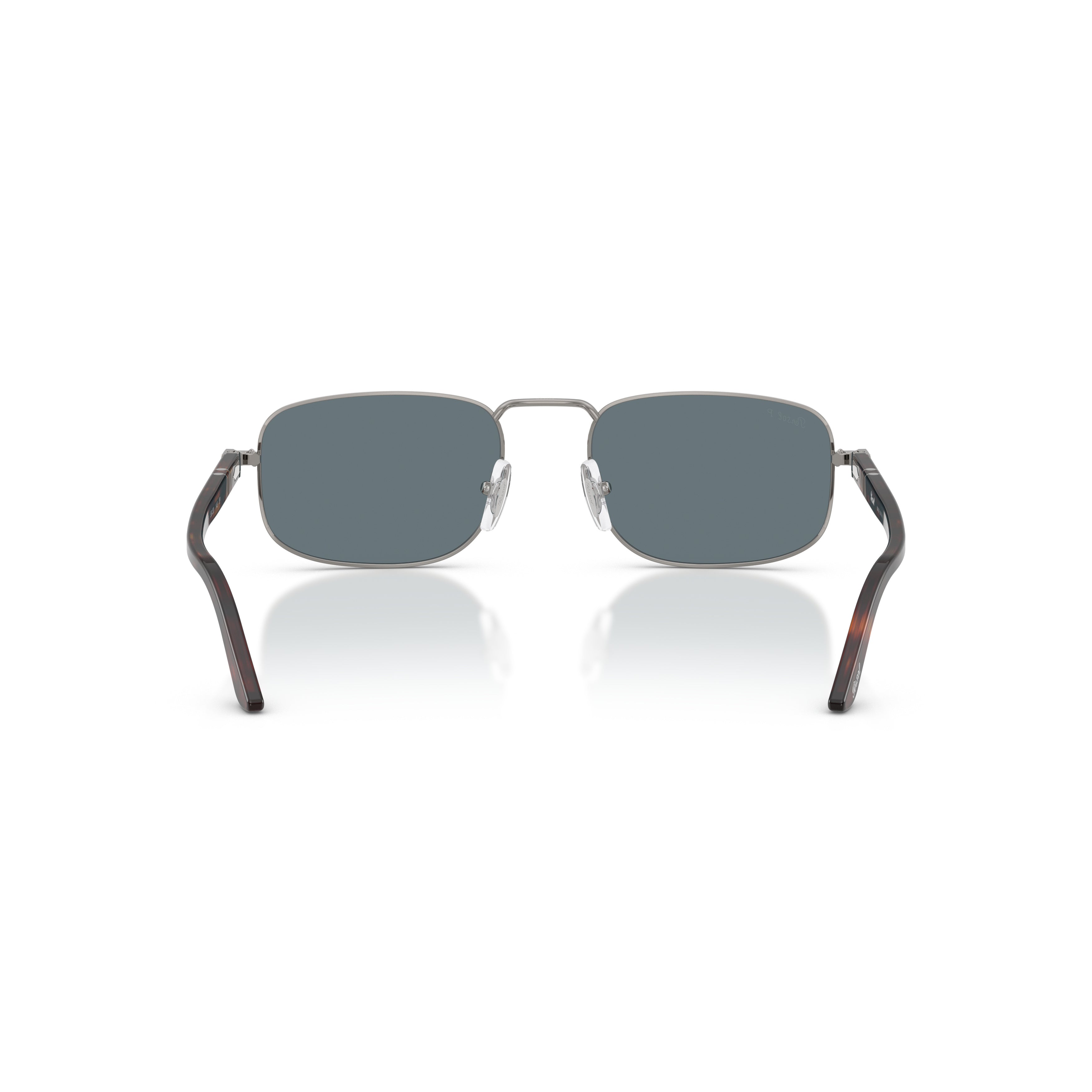 Rectangular Metal Frame Sunglasses With Tortoiseshell Tips