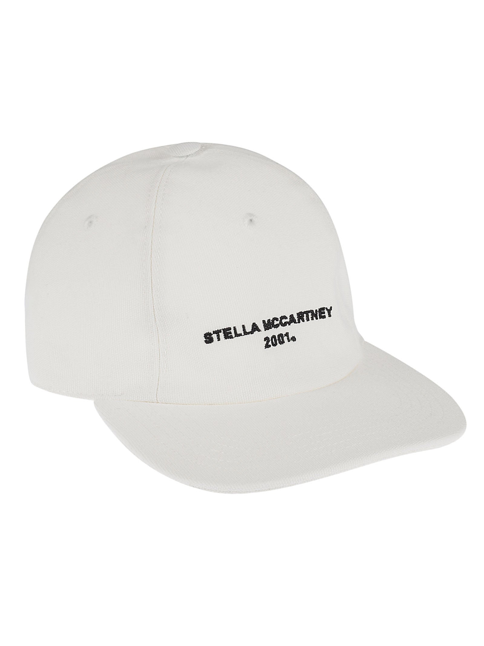 Structured Cap with Curved Brim and Embroidered Detail