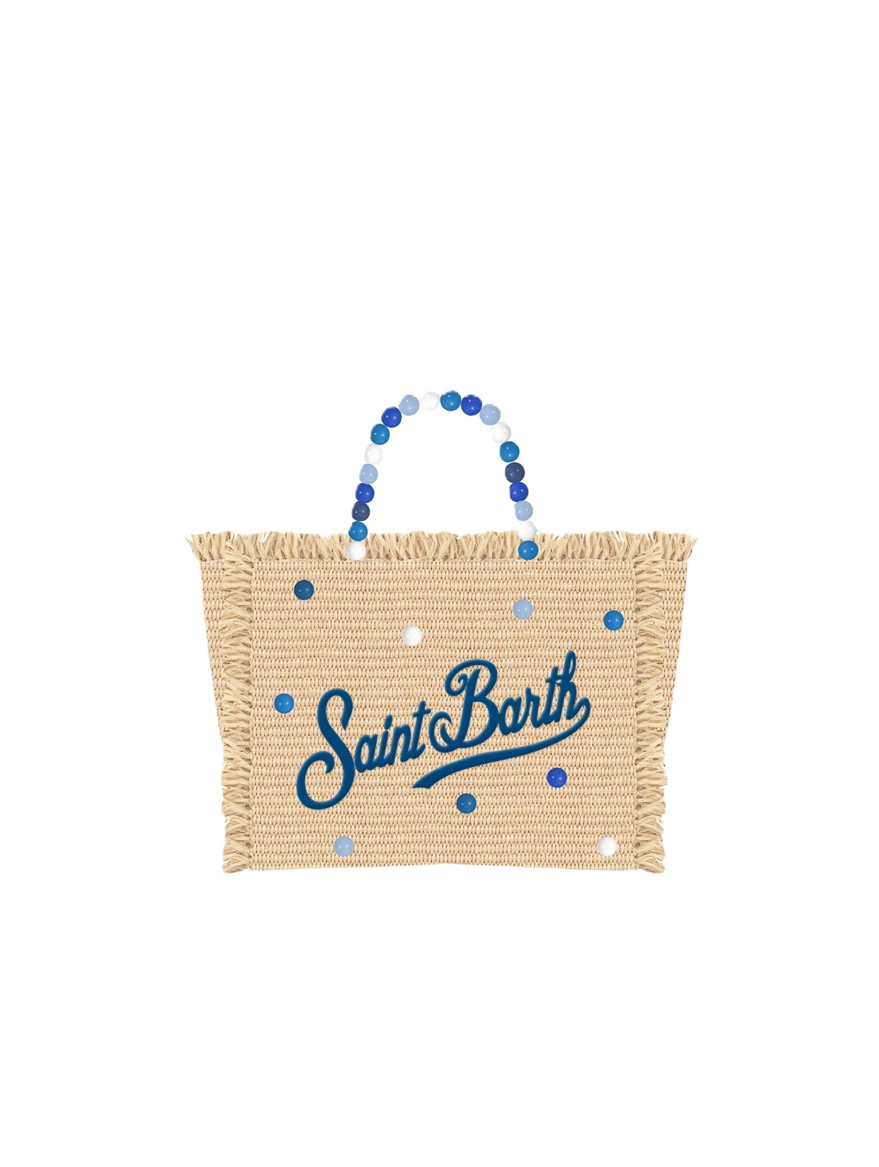 Rectangular Woven Tote Bag with Fringed Edges