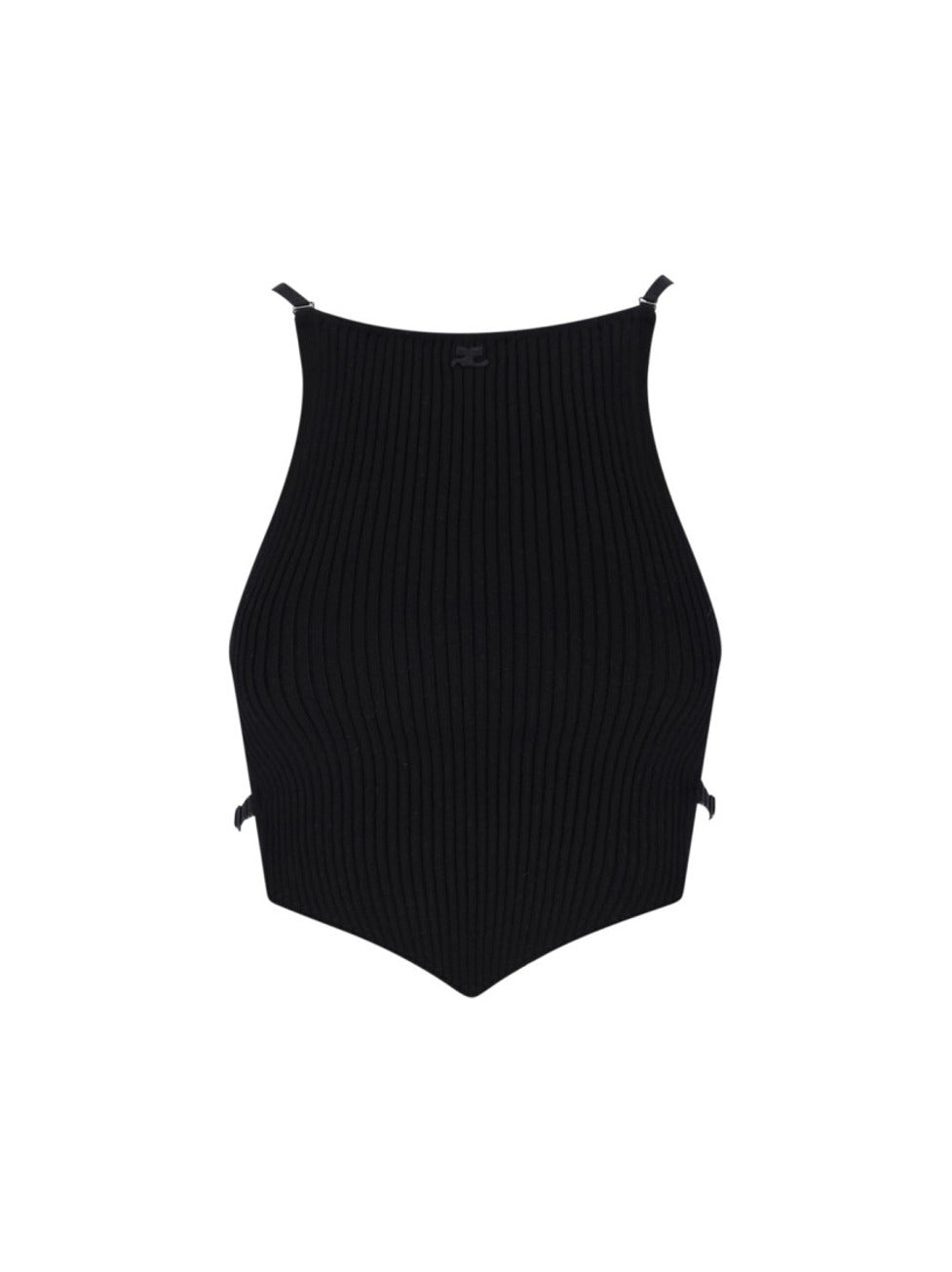 Logo Crop Top – Black